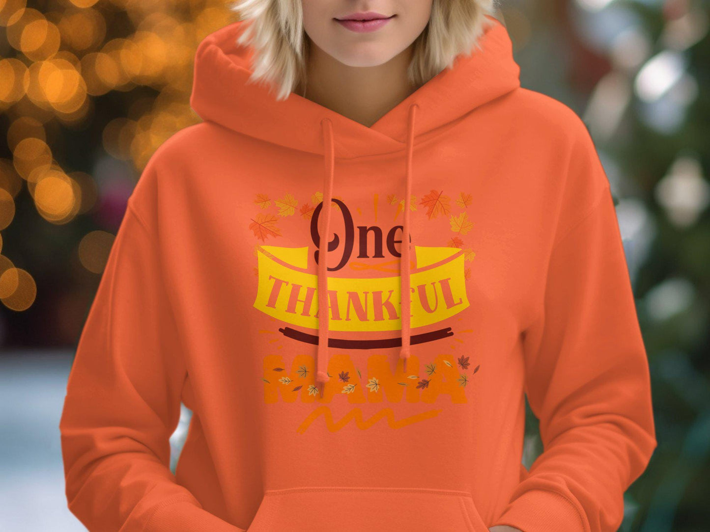 One Thankful Mama T-Shirt, Autumn Fall Leaves Graphic Tee, Thanksgiving Family Shirt, Gift for Mom, Fall Season Apparel