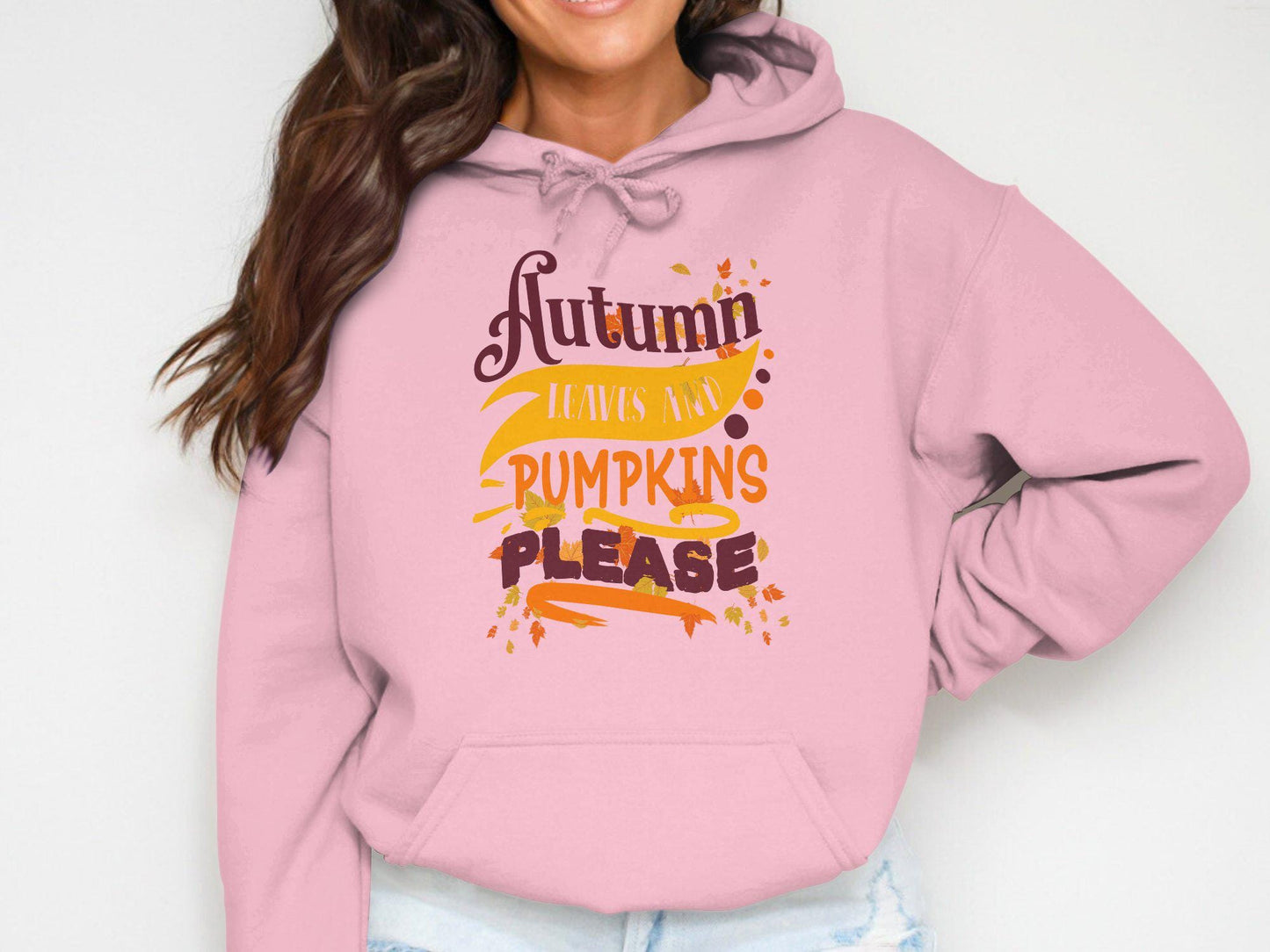 Funny Fall Autumn T Shirt with Leaves and Pumpkins Please Design, Perfect Casual Tee for Pumpkin Spice Lovers, Cute Seasonal Shirt Gift