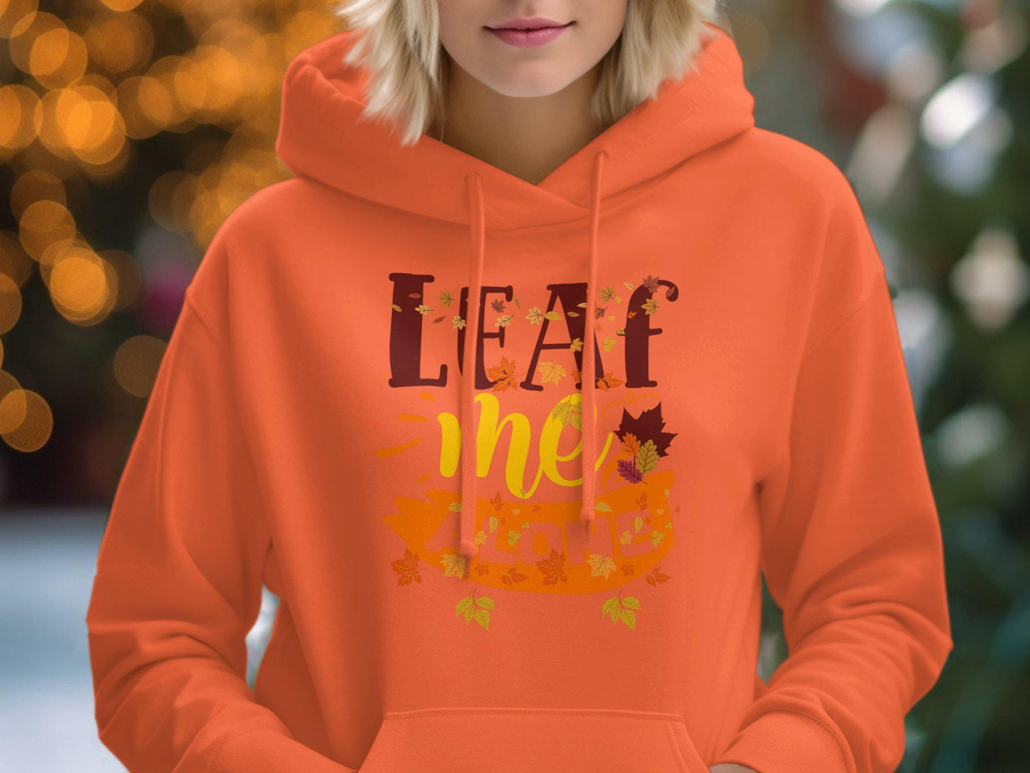 Leaf Me Alone Autumn Fall Season Leaves Graphic T-Shirt, Fun Fall Shirt for Autumn Lovers, Perfect Gift for Fall Enthusiasts