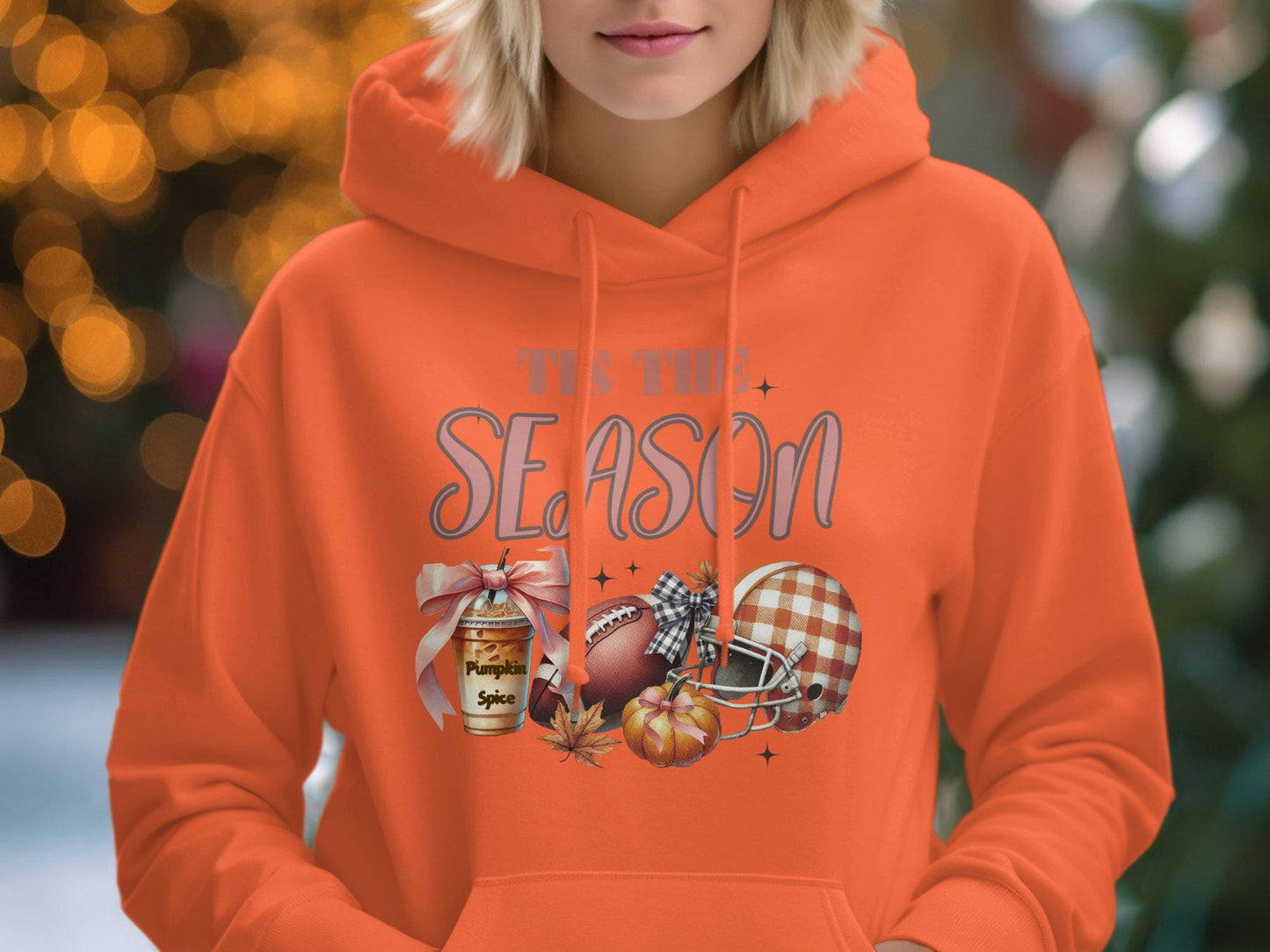 Cute Fall Football and Pumpkin Spice Tis The Season Graphic Tee, Cozy Autumn Shirt, Trendy Fall Tee, Perfect For Fall Lovers