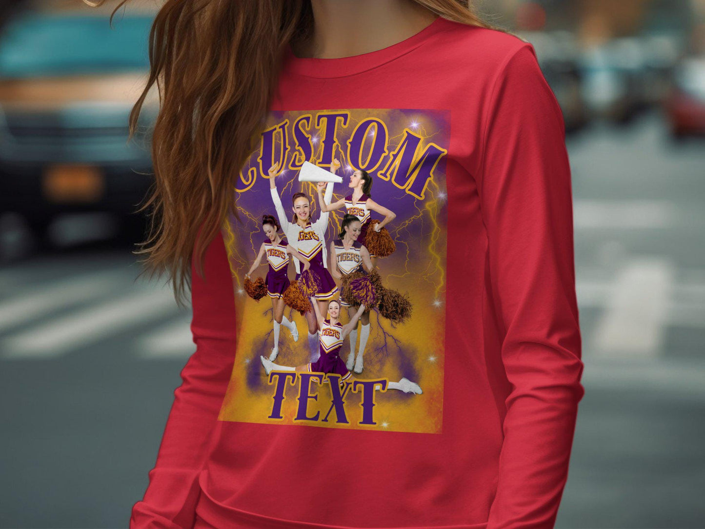 Cheerleader Graphic T-Shirt Customized Design Athletic Team Spirit Tee Cheer Squad Personalized Gift Fun Sportswear Top