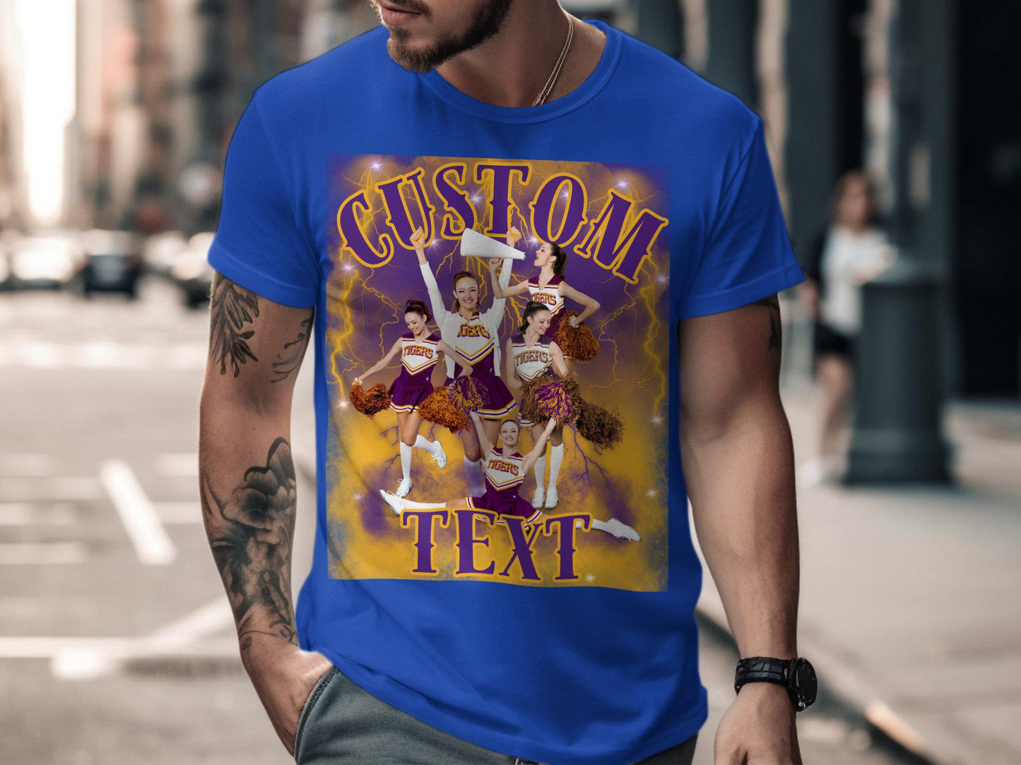 Cheerleader Graphic T-Shirt Customized Design Athletic Team Spirit Tee Cheer Squad Personalized Gift Fun Sportswear Top