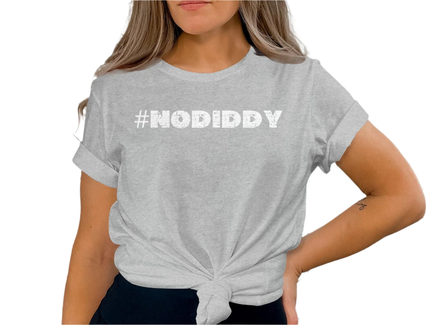 NODIDDY Fun Graphic Tee, Hashtag Novelty T-Shirt, Unique Statement Shirt, Cool Casual Wear, Bold Lettering T-Shirt, Unisex Trendy Tee