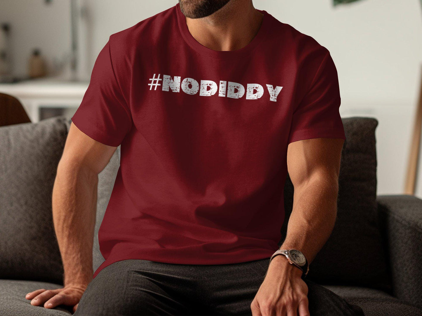 NODIDDY Fun Graphic Tee, Hashtag Novelty T-Shirt, Unique Statement Shirt, Cool Casual Wear, Bold Lettering T-Shirt, Unisex Trendy Tee