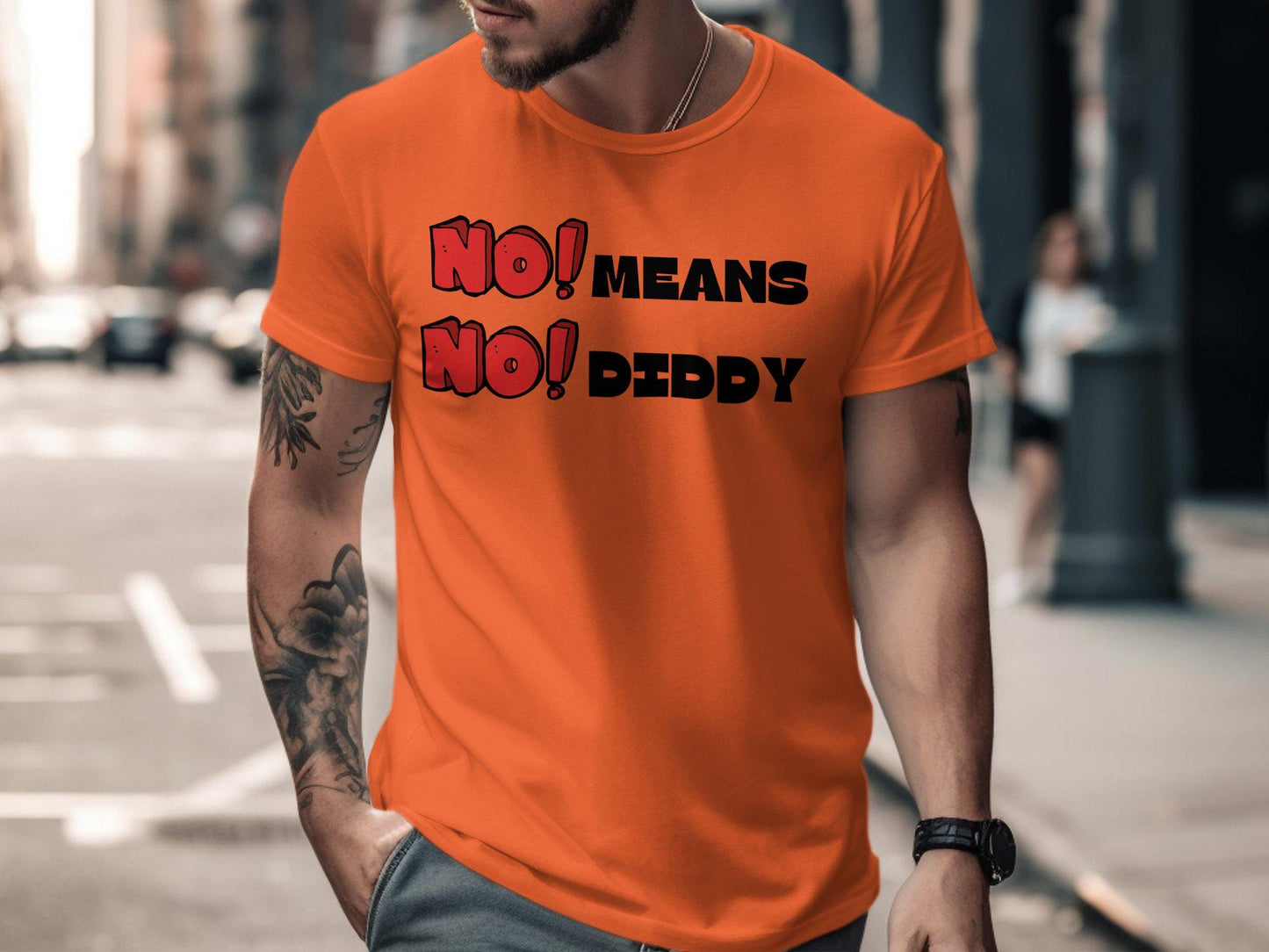 Diddy, NoDiddy, Funny No Means No Diddy T-Shirt, Humor Graphic Tee,Casual Wear, Trendy Top, Gift for Friends, Unisex Apparel