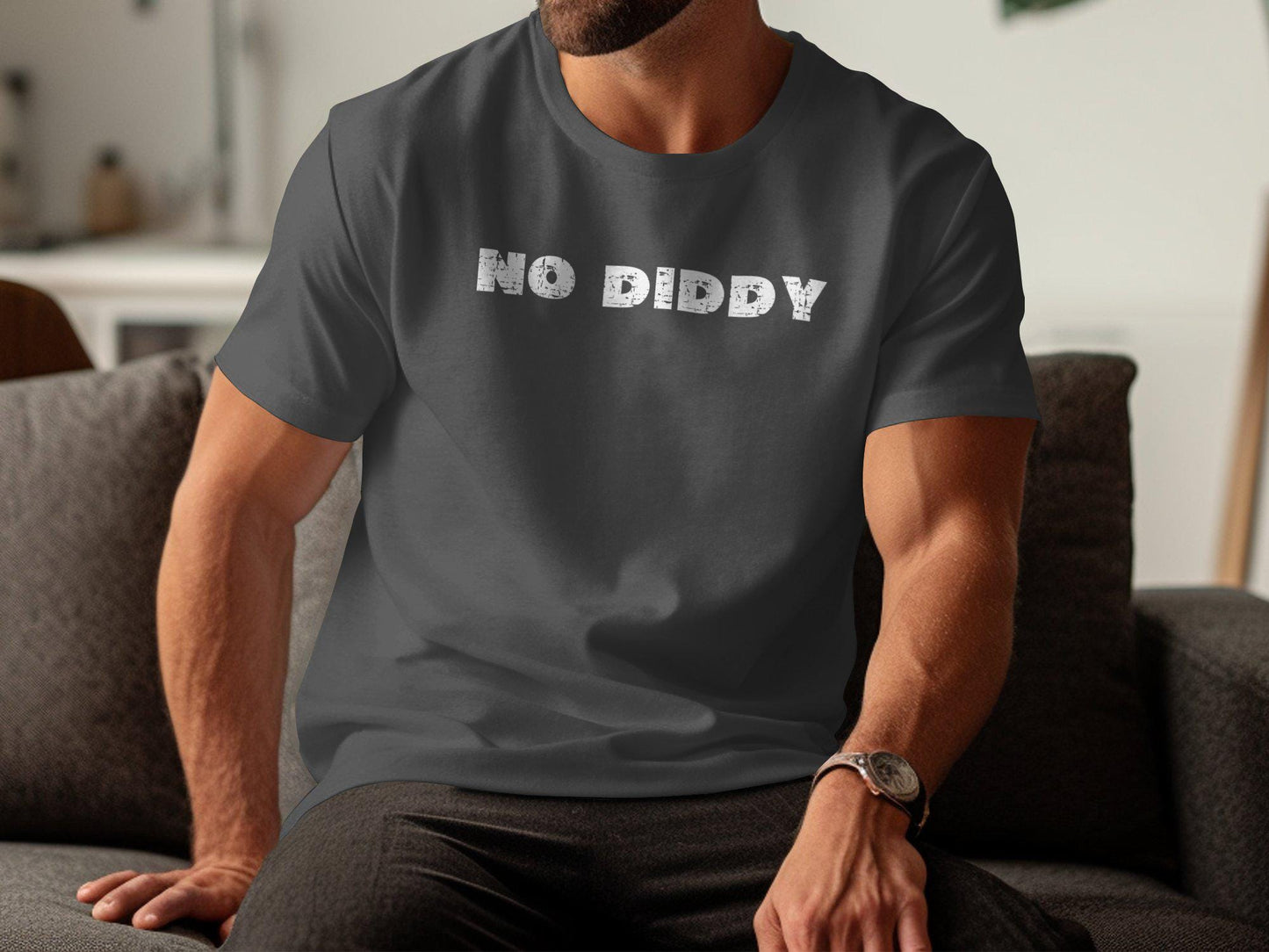 No Diddy, Diddy Funny T-Shirt, Funny Slogan Shirt, Tee, Unique Graphic T-Shirt, Bold Statement Apparel, Trendy Casual Top, Humorous Gift