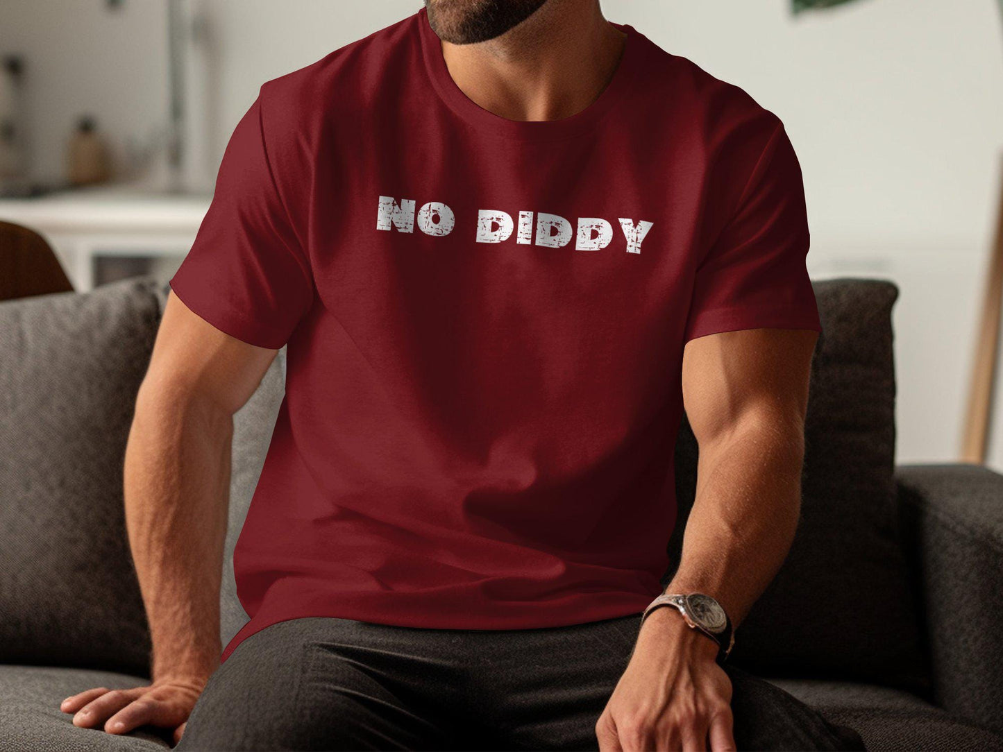 No Diddy, Diddy Funny T-Shirt, Funny Slogan Shirt, Tee, Unique Graphic T-Shirt, Bold Statement Apparel, Trendy Casual Top, Humorous Gift