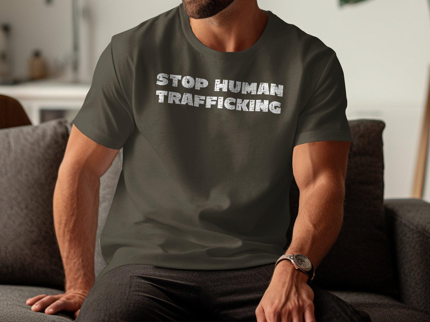 Stop Human Trafficking T-Shirt, Awareness Graphic Tee, Anti Trafficking Statement Shirt, Social Cause Unisex Tee, Advocacy Apparel