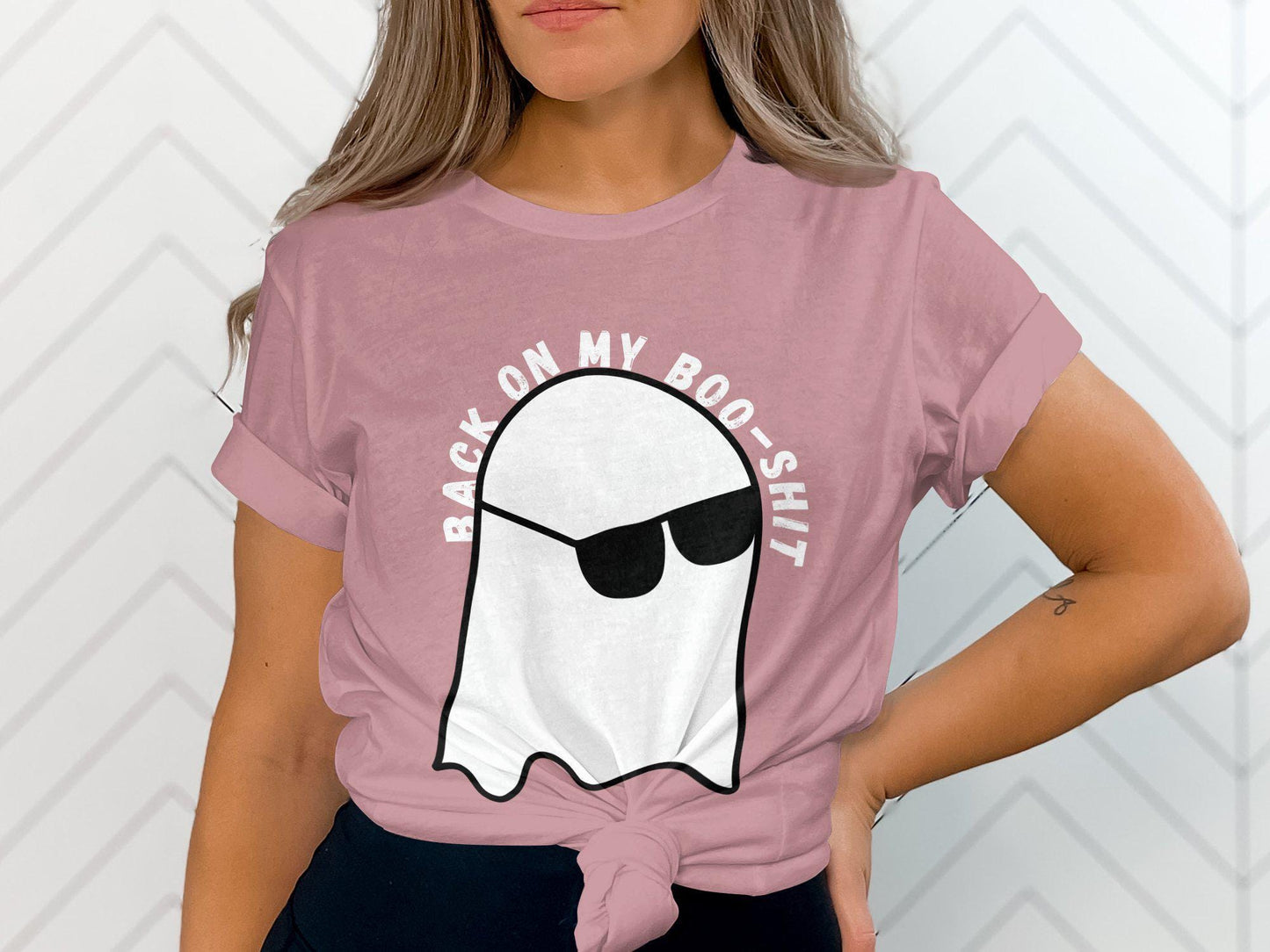 Funny Halloween Ghost T-Shirt, Back On My Boo-Shit, Halloween Party Tee, Spooky Season Shirt, Halloween Humor Shirt, Halloween Outfit
