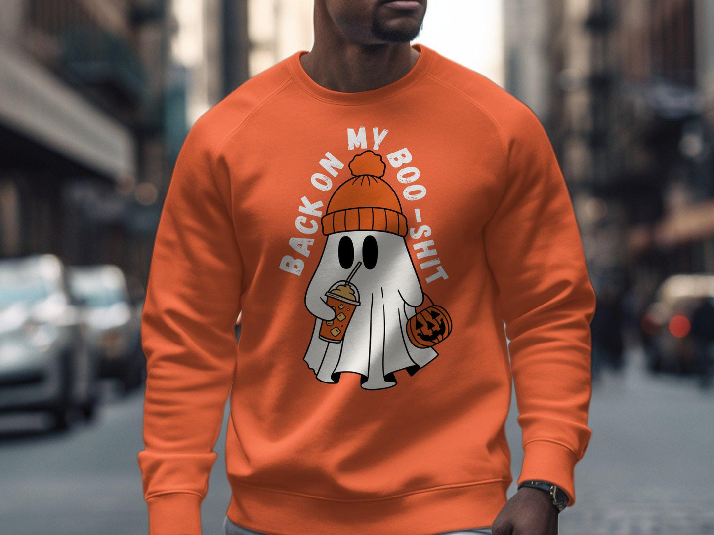 Back On My Boo Shit Ghost T-Shirt, Funny Halloween Graphic Tee, Spooky Season Top, Cute Ghost Shirt, Halloween Party Outfit
