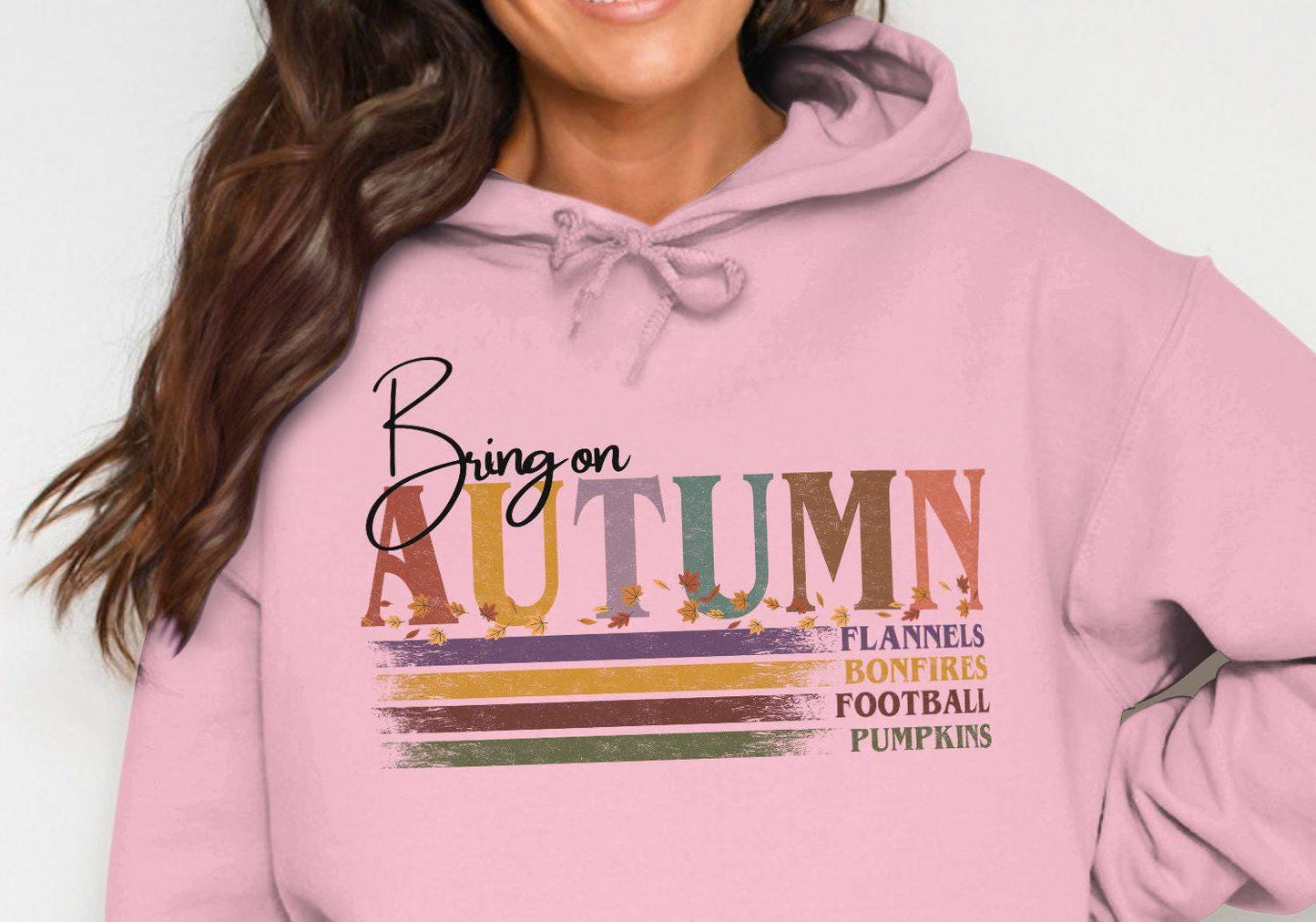 Autumn T-Shirt, Bring on Autumn Graphic Tee, Flannels Bonfires Football Pumpkins Shirt, Fall Season T-Shirt, Autumn Leaf Tee