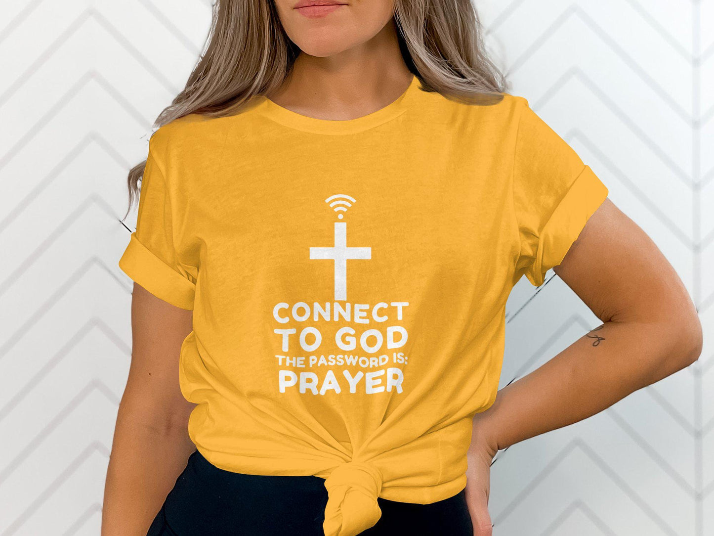 Connect to God Shirt, Password is Prayer TShirt, Faith Graphic Tee, Christian Gifts, Religious Apparel, Spiritual Shirt, Inspirational