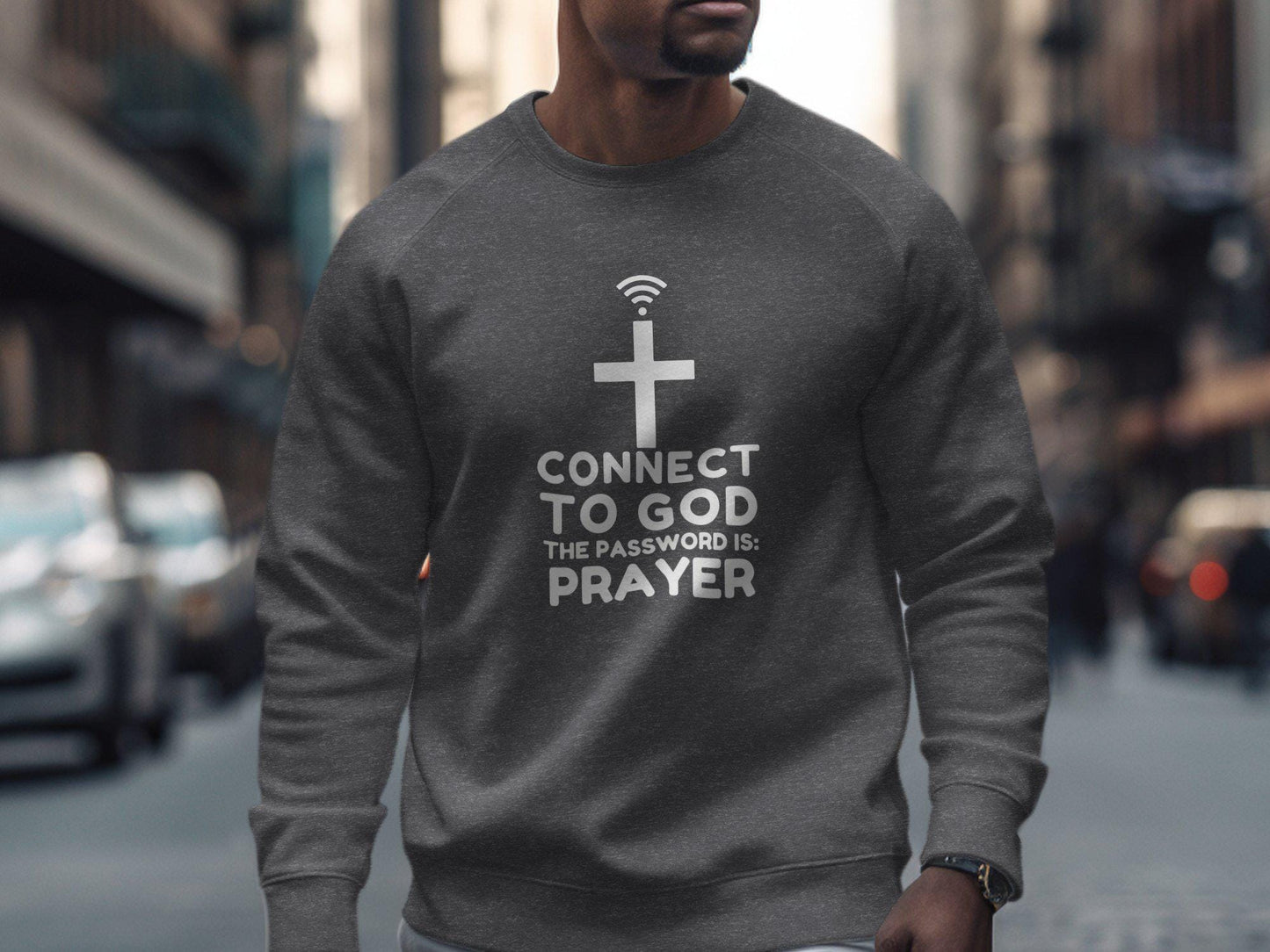Connect to God Shirt, Password is Prayer TShirt, Faith Graphic Tee, Christian Gifts, Religious Apparel, Spiritual Shirt, Inspirational