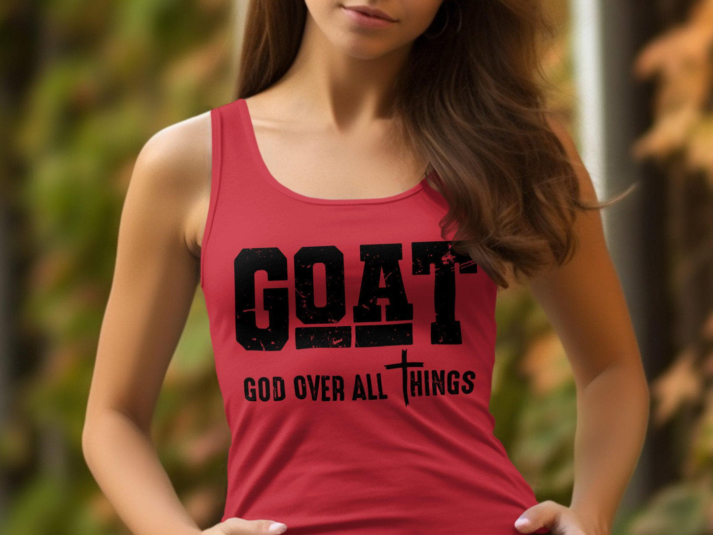GOAT God Over All Things T-Shirt, Christian Inspiration Tee, Religious Faith Shirt, Spiritual Message Top, Motivational Clothing