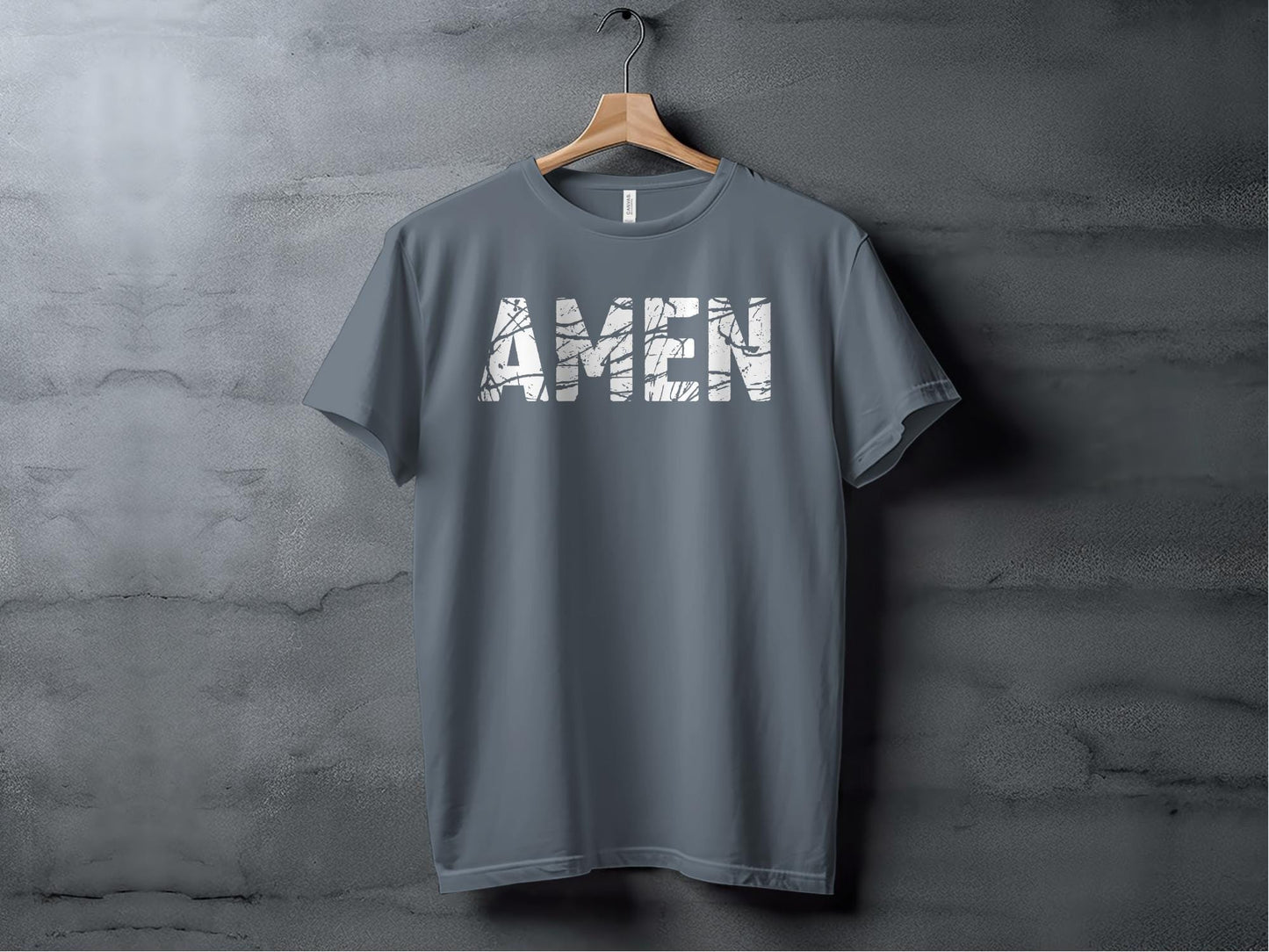 Bold Amen Graphic T-Shirt, Inspirational Amen Text Tee, Religious Faith Shirt, Motivational Christian Apparel, Unique Amen Print T-Shirt