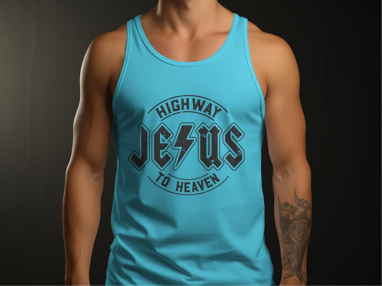 Jesus Highway to Heaven T-Shirt, Christian Graphic Tee, Faith Inspired Apparel, Religious Clothing, Casual Christian T-Shirt
