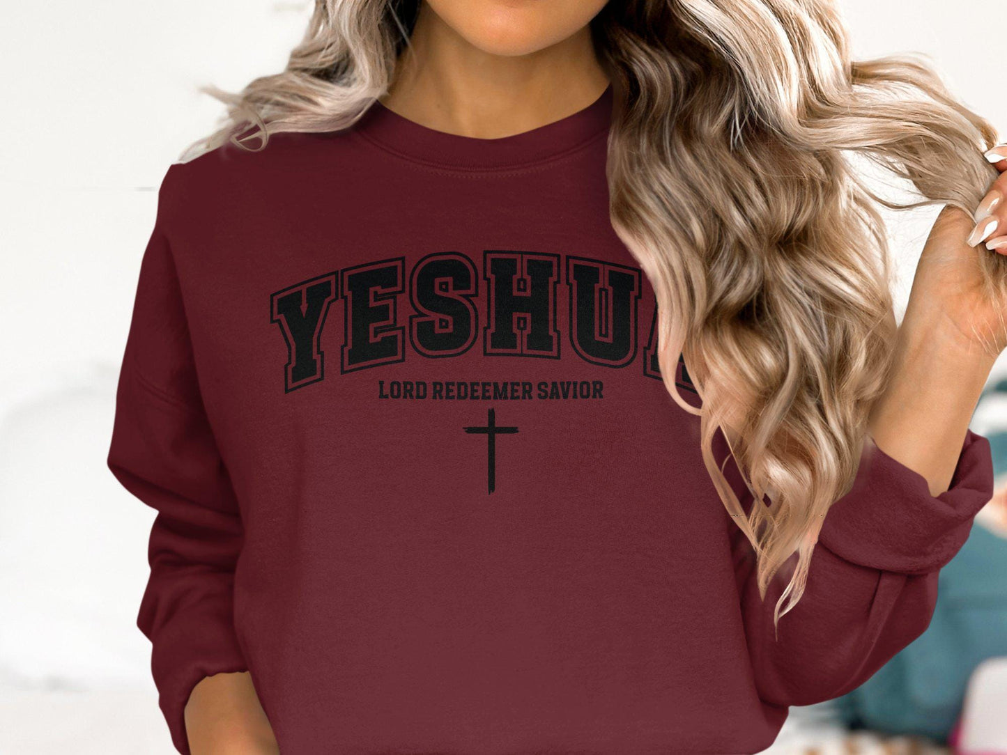 Yeshua Lord Redeemer Savior Graphic Tee, Christian Faith T-Shirt, Spiritual Faithful Shirt, Religious Casual Top, Inspirational Wear