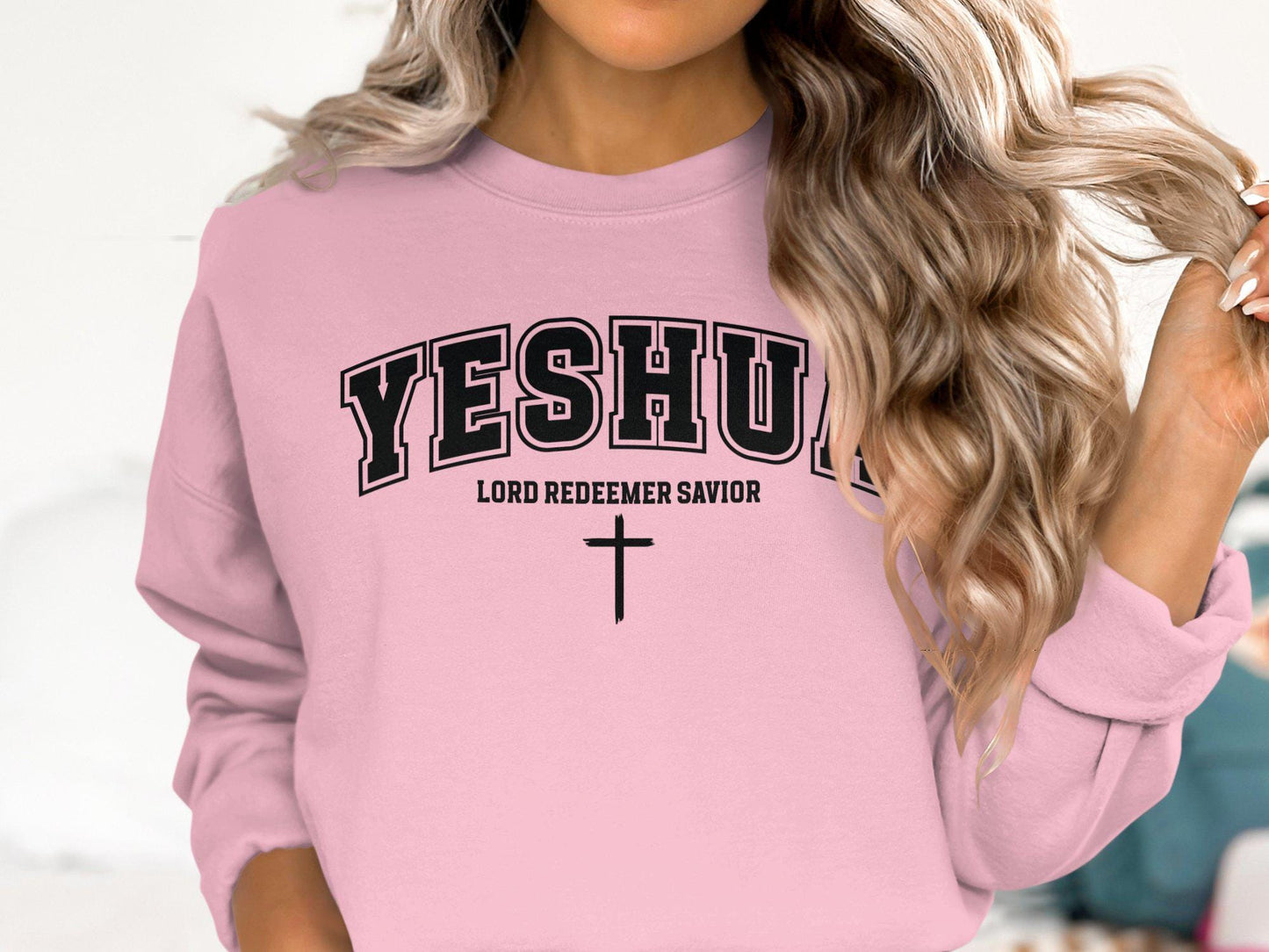 Yeshua Lord Redeemer Savior Graphic Tee, Christian Faith T-Shirt, Spiritual Faithful Shirt, Religious Casual Top, Inspirational Wear