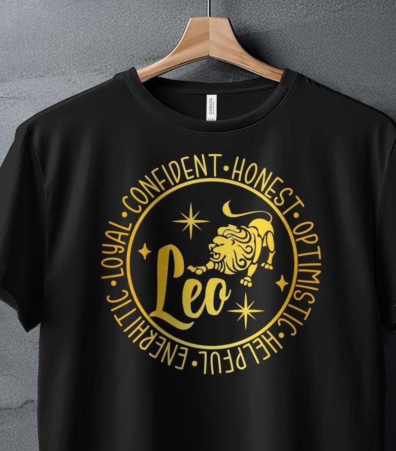 Leo Zodiac Sign T-Shirt, Horoscope Gift Tee, unique Birthday Gift, Gift for him, Gift for her, Leo Season
