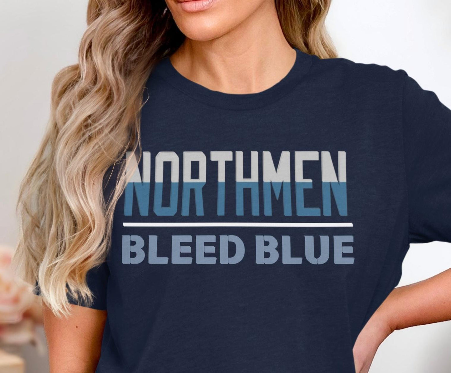 NORTHMEN Bleed Blue T-Shirt, Gym Workout Tee, Sports Team Support, Casual Wear, Cool Graphic, Motivational Shirt, Gift for Athletes