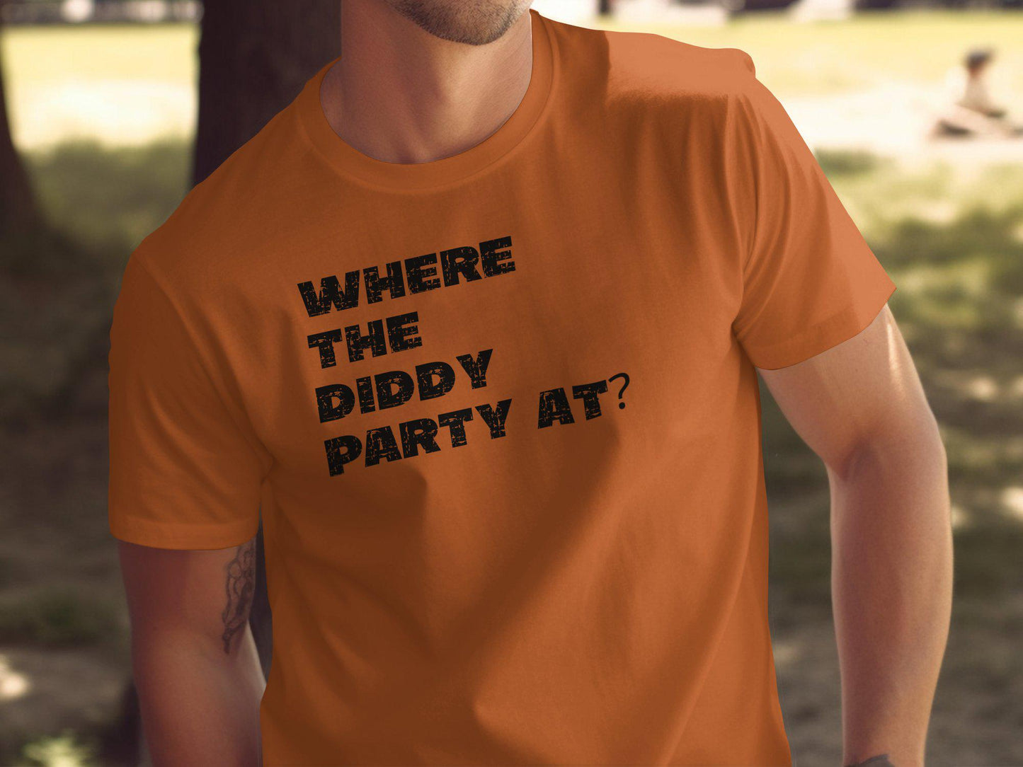 Diddy, Diddy Party t-shirt, Humorous Graphic Tee, Where the Diddy Party At Shirt, Trendy Casual Wear, Fun Statement T-Shirt