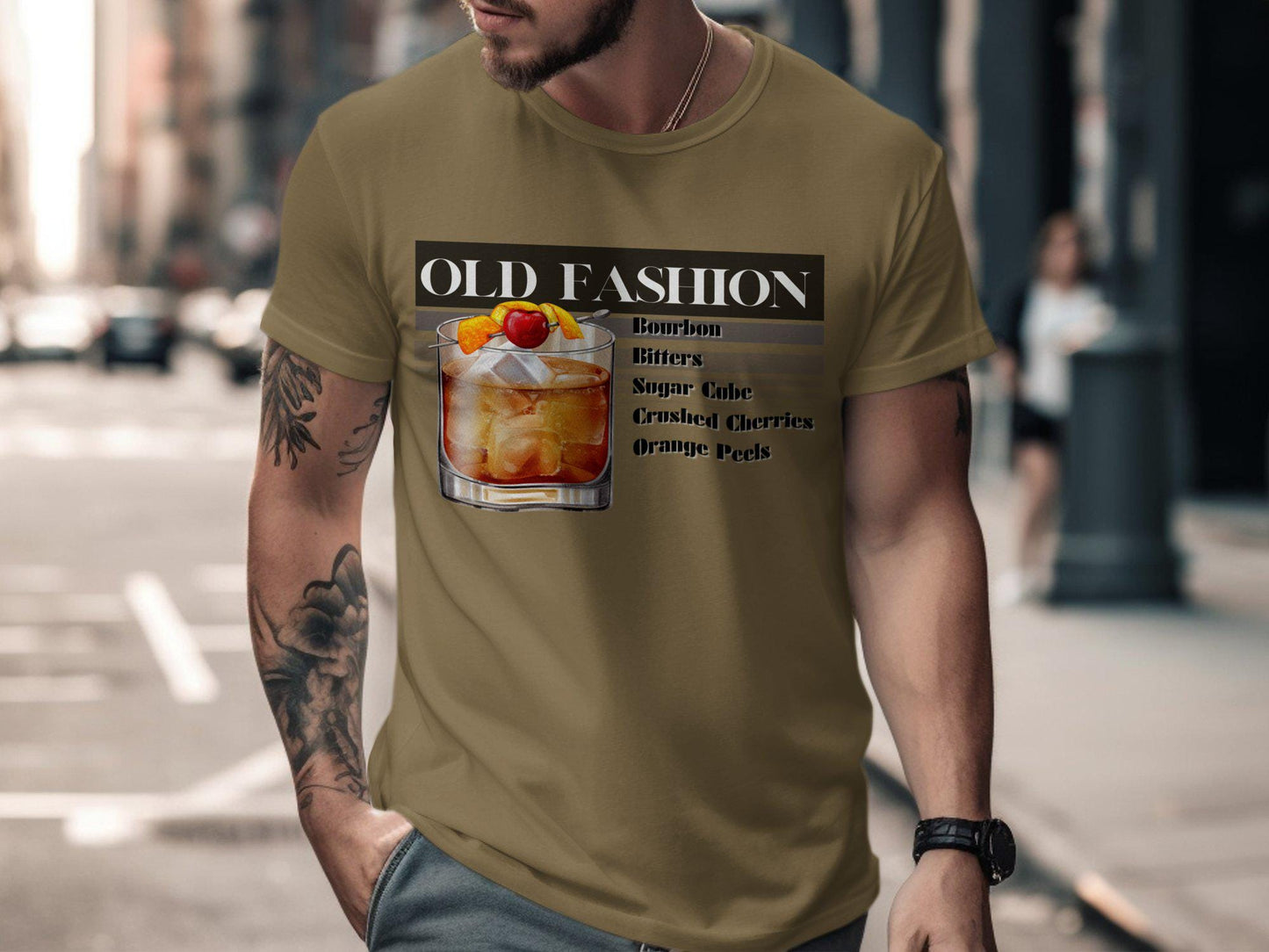 Old Fashion Cocktail T-Shirt, Classic Drink Tee, Old Fashioned Drink Recipe Shirt, Whiskey Lover Gift, Bartender Tee, Cocktail Shirt