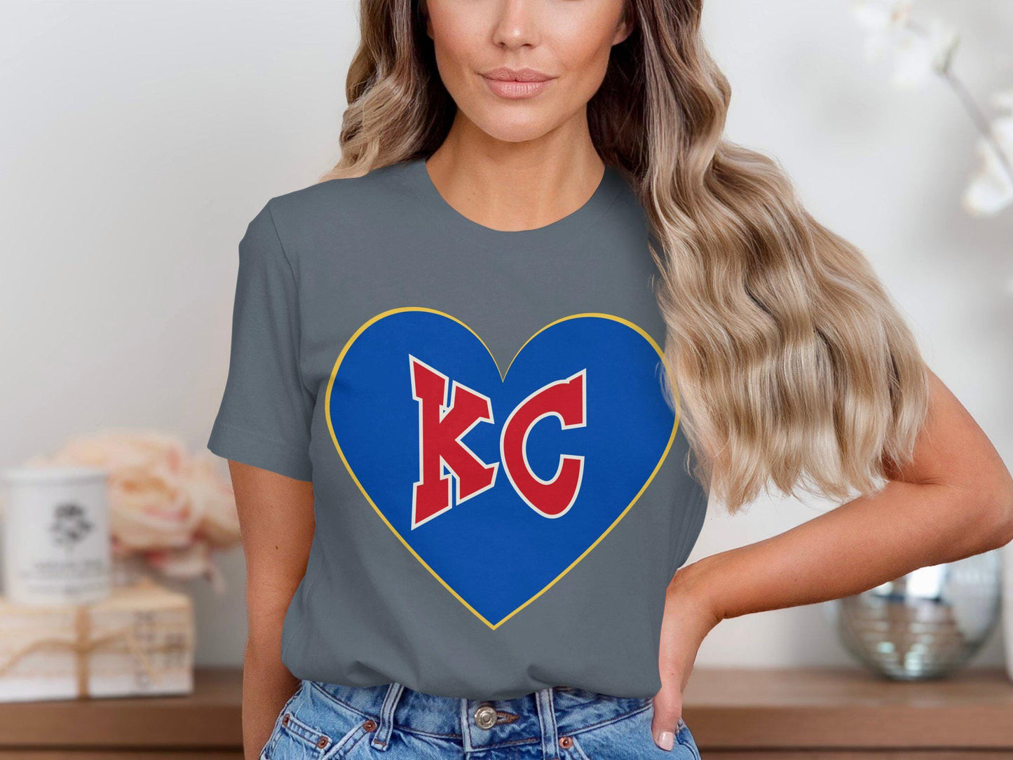 KC Heart Love Graphic Tee, Kansas City Pride Shirt, Sports Wear, KC Fan T-shirt, City Love Apparel, Kansas City Supporter