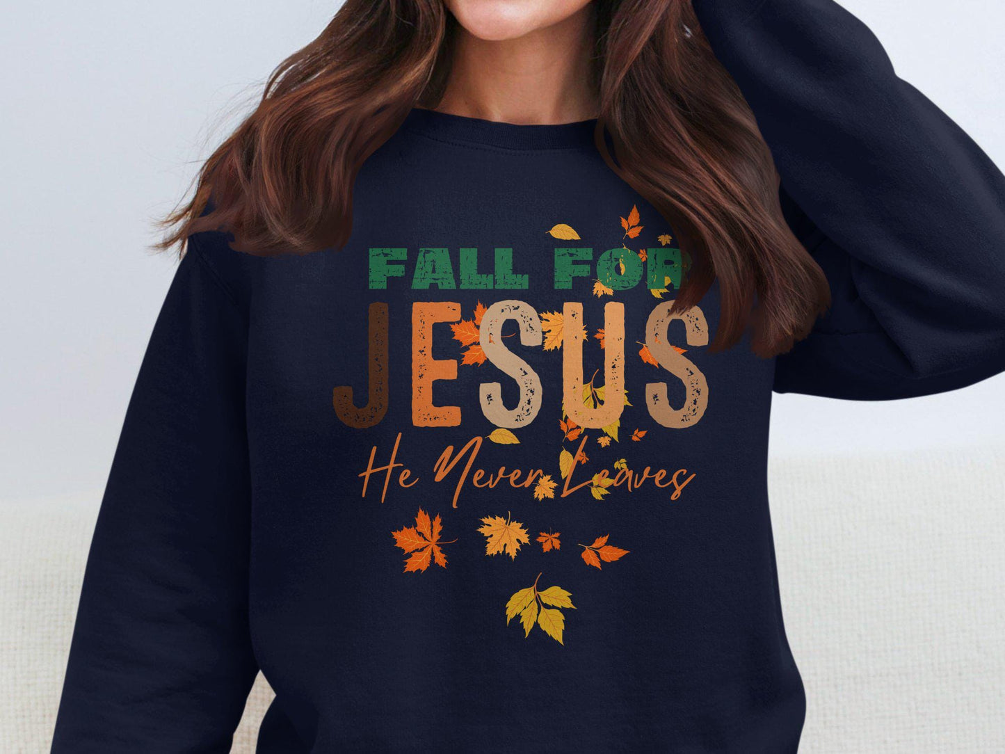 Fall For Jesus T-Shirt, Religious Autumn Tee, Christian Fall Apparel, Inspirational Faith Clothing, Gift for her, Gift for mom, Christian