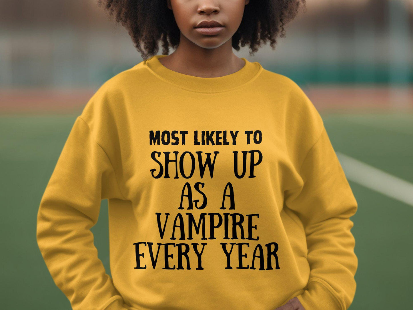 Most Likely to Show Up as a Vampire Every Year Halloween Shirt, Funny Halloween Costume T-Shirt, Vampire Lover Shirt, Halloween Tee