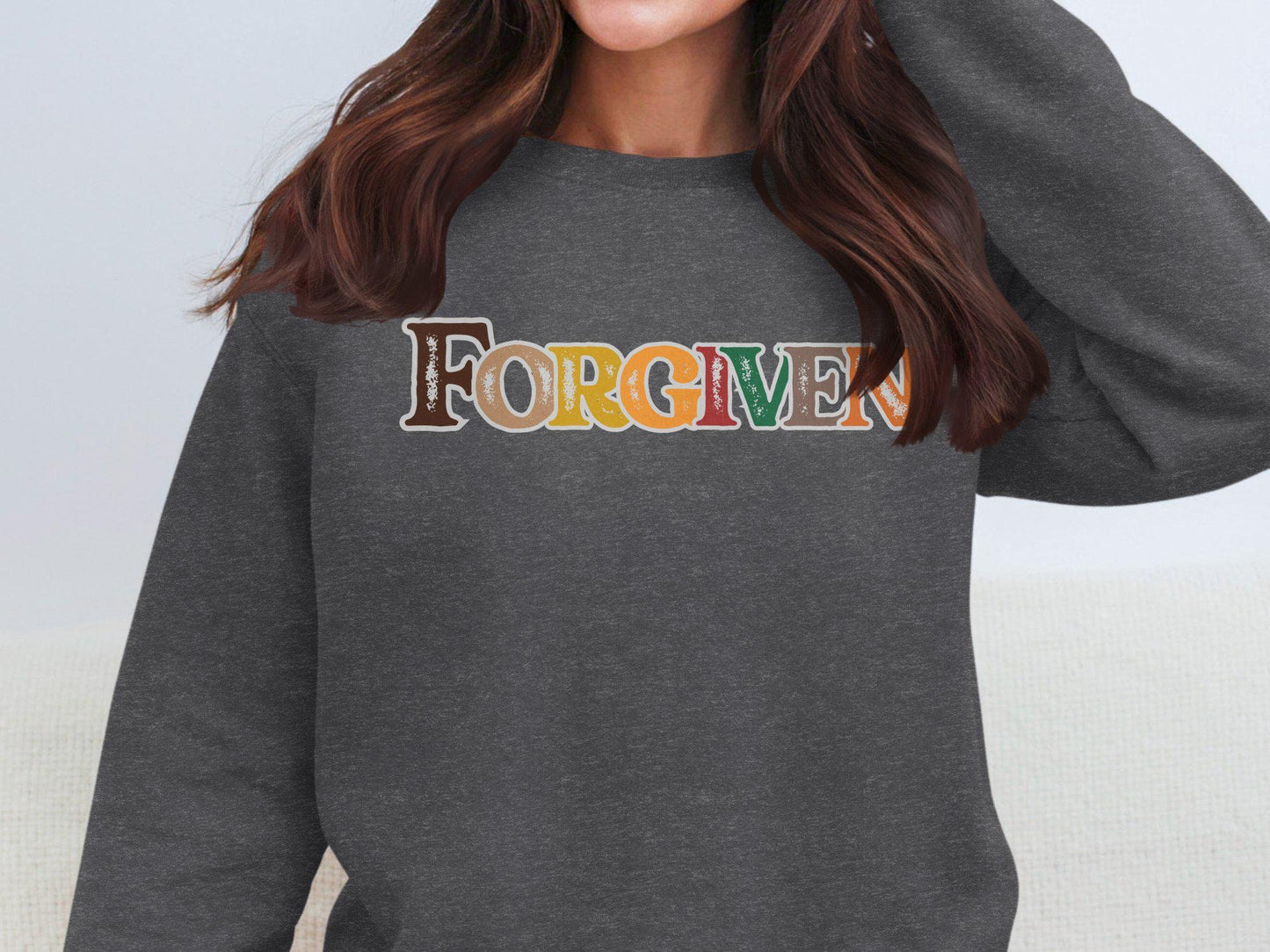 Retro Forgiven Graphic Tee, Vintage Inspired Forgiven T-Shirt, Faith Statement Shirt, Spiritual Message Tee, Christian Apparel