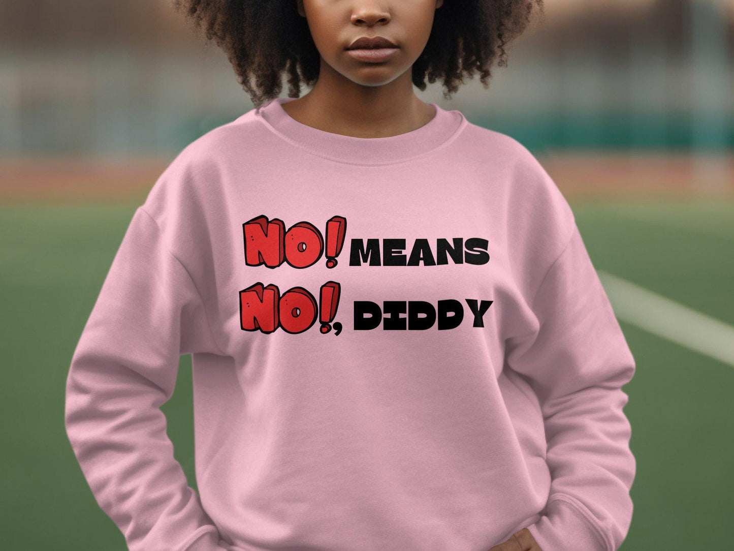 Funny No Means No Diddy T-Shirt, Humorous Graphic Tee, No Means No Shirt Unique Slogan, Casual Wear, Gift Idea, Unisex T-Shirt
