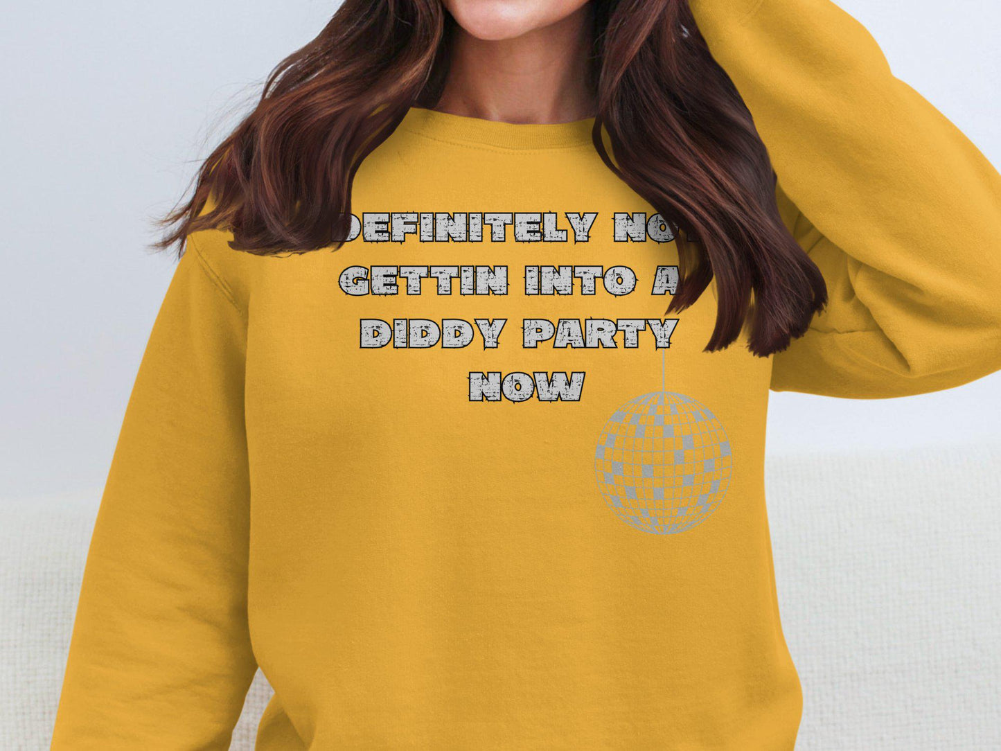 Funny Quote T-Shirt, Definitely Not Gettin Into A Diddy Party Now Shirt, Cool Graphic Tee, Casual Wear Unisex Tshirt