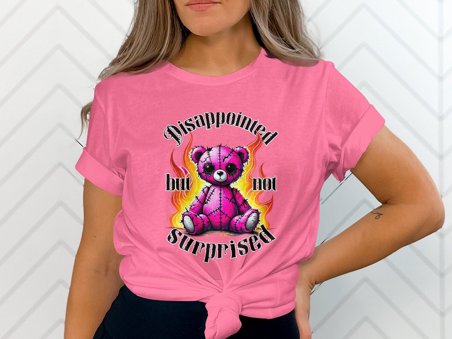 Cute Bear T-Shirt, Disappointed But Not Surprised, Funny Graphic Tee, Gift For Friends, Trendy Casual Top, Unisex Novelty Shirt