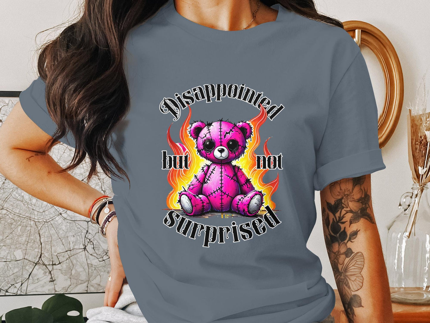 Cute Bear T-Shirt, Disappointed But Not Surprised, Funny Graphic Tee, Gift For Friends, Trendy Casual Top, Unisex Novelty Shirt