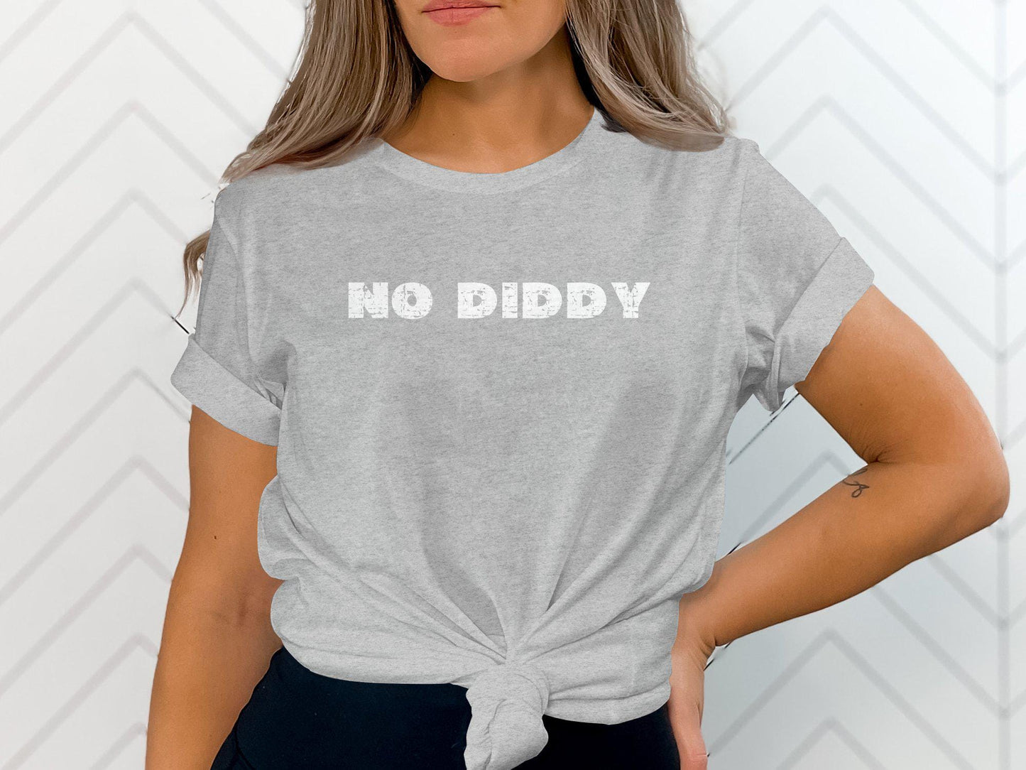 No Diddy, Diddy Funny T-Shirt, Funny Slogan Shirt, Tee, Unique Graphic T-Shirt, Bold Statement Apparel, Trendy Casual Top, Humorous Gift