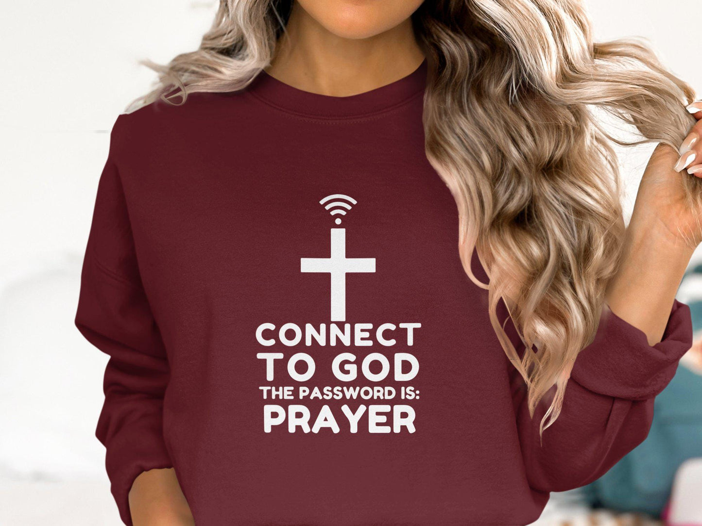 Connect to God Shirt, Password is Prayer TShirt, Faith Graphic Tee, Christian Gifts, Religious Apparel, Spiritual Shirt, Inspirational