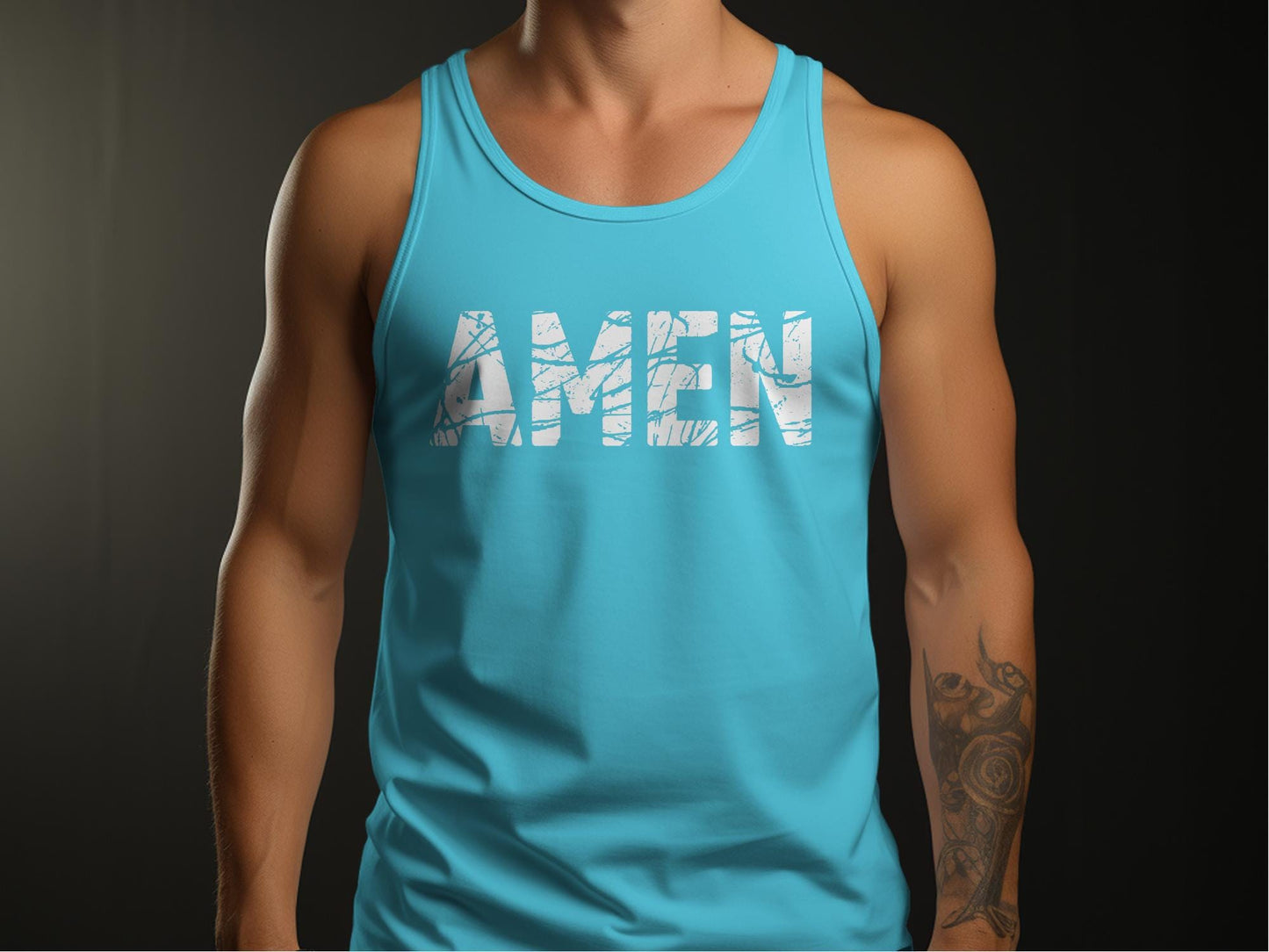 Bold Amen Graphic T-Shirt, Inspirational Amen Text Tee, Religious Faith Shirt, Motivational Christian Apparel, Unique Amen Print T-Shirt