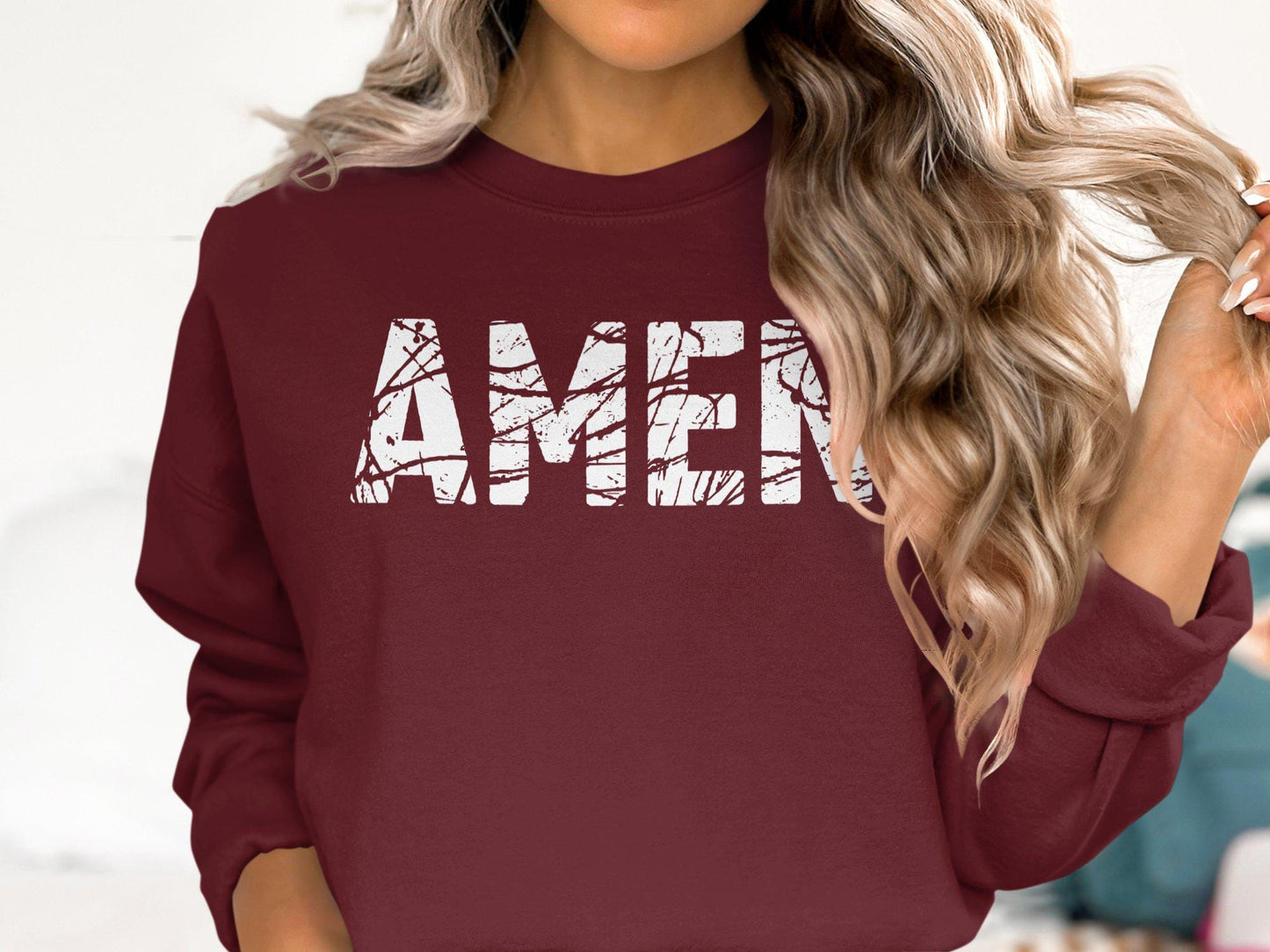 Bold Amen Graphic T-Shirt, Inspirational Amen Text Tee, Religious Faith Shirt, Motivational Christian Apparel, Unique Amen Print T-Shirt