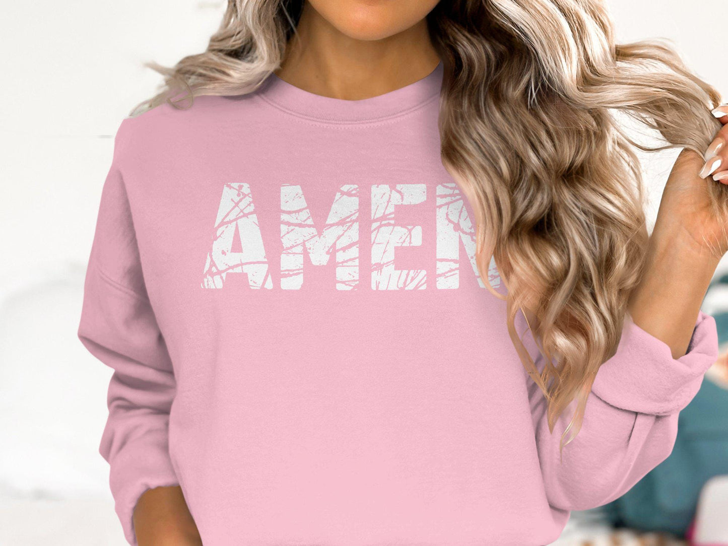 Bold Amen Graphic T-Shirt, Inspirational Amen Text Tee, Religious Faith Shirt, Motivational Christian Apparel, Unique Amen Print T-Shirt