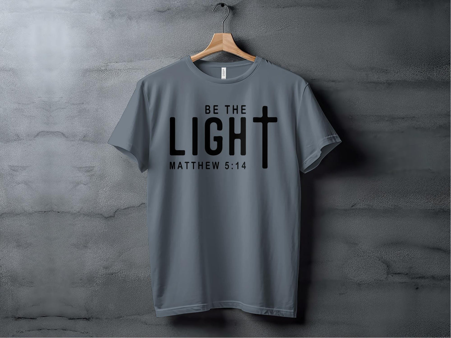 Be The Light T-Shirt, Matthew 5:14 Shirt, Christian Faith Tee, Religious Inspiration Apparel, Spiritual Message Clothing