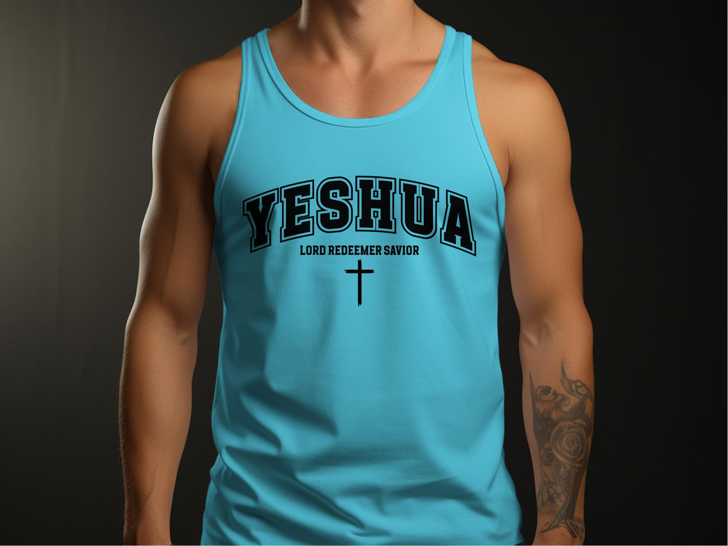Yeshua Lord Redeemer Savior Graphic Tee, Christian Faith T-Shirt, Spiritual Faithful Shirt, Religious Casual Top, Inspirational Wear