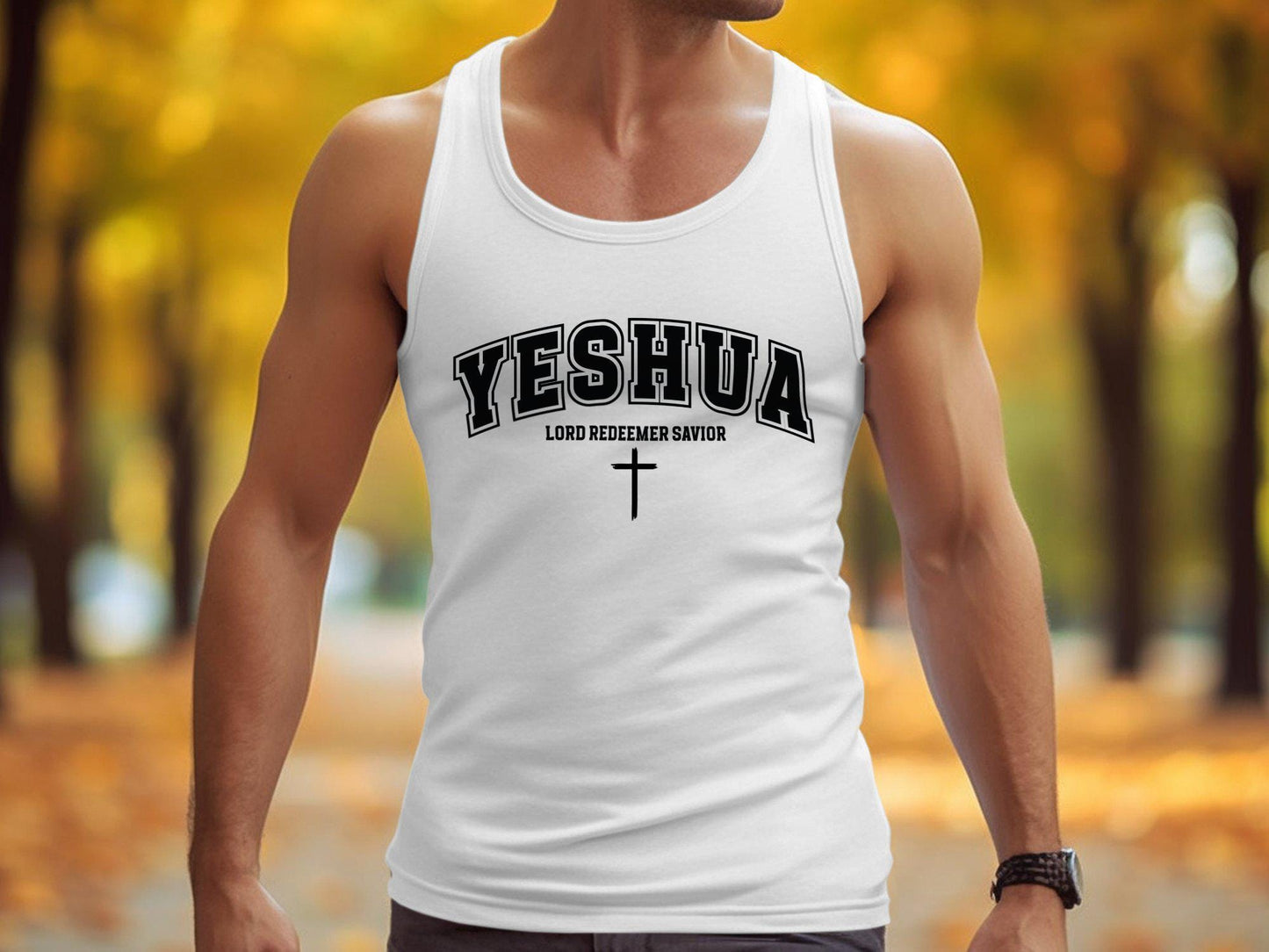 Yeshua Lord Redeemer Savior Graphic Tee, Christian Faith T-Shirt, Spiritual Faithful Shirt, Religious Casual Top, Inspirational Wear