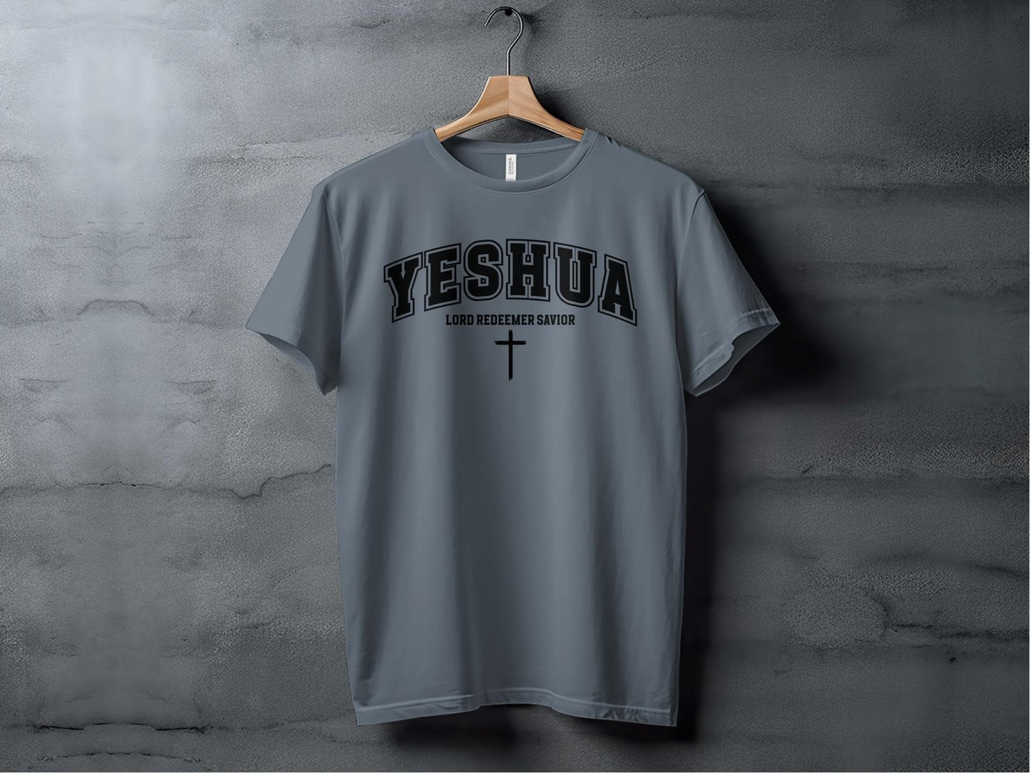 Yeshua Lord Redeemer Savior Graphic Tee, Christian Faith T-Shirt, Spiritual Faithful Shirt, Religious Casual Top, Inspirational Wear