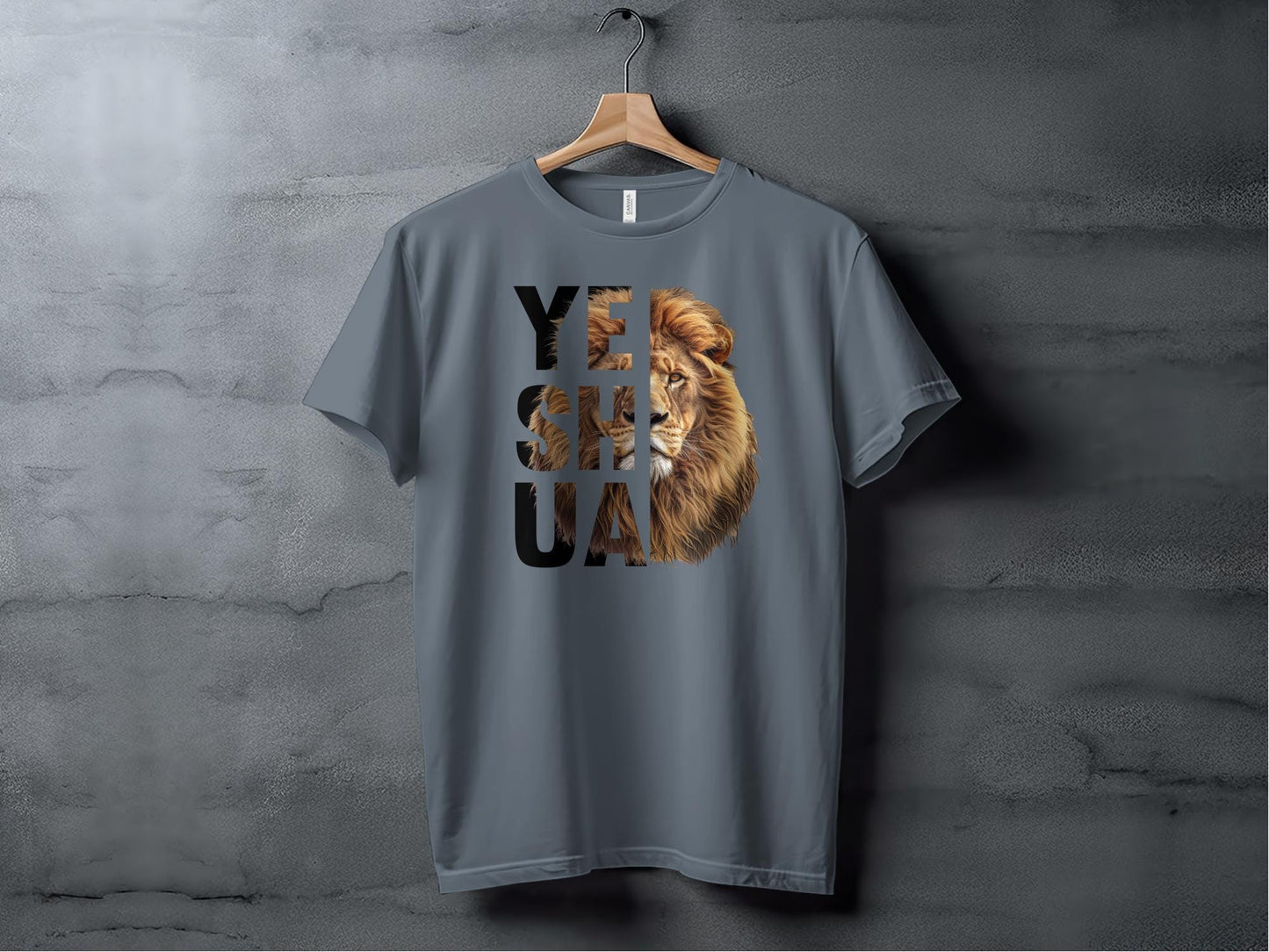 Lion Yeshua T-Shirt, Christian Graphic Tee, Religious Apparel, Inspirational T-Shirt, Faith-based Clothing, Unique Lion Design Tee