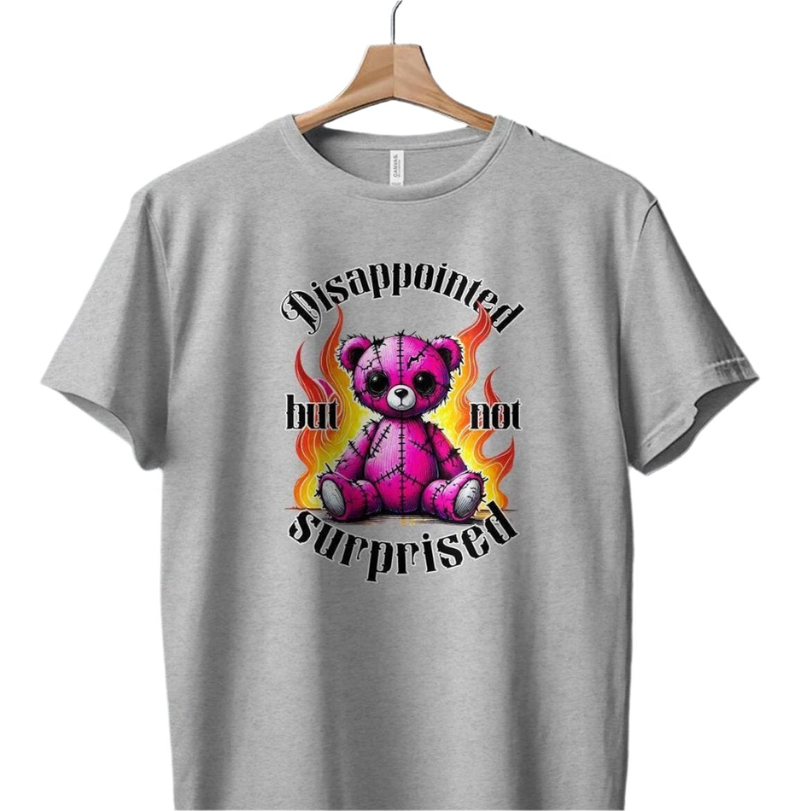 Cute Bear T-Shirt, Disappointed But Not Surprised, Funny Graphic Tee, Gift For Friends, Trendy Casual Top, Unisex Novelty Shirt