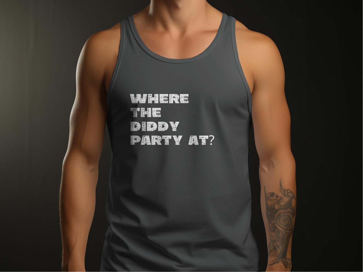 Diddy, Diddy Party, Where the Diddy Party at, Joke T-Shirt, Humorous Top, Casual Statement Shirt, Trendy, Diddler
