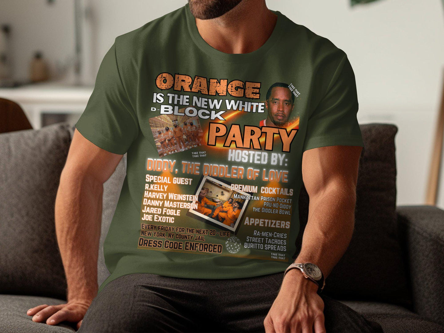 DIDDY, Block Party, Party T-Shirt, Diddy T-Shirt, Trending, Gift, Unisex Gift, Funny Graphic Tee, Novelty T-Shirt for Parties