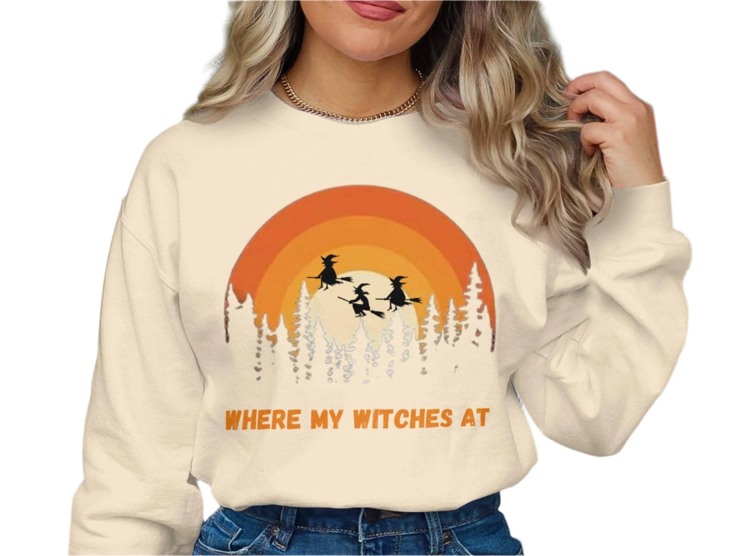 Retro Witches Halloween T-Shirt, Cute Witchy Graphic Tee, Where My Witches At Shirt, Spooky Season Shirt, Fun Halloween Top