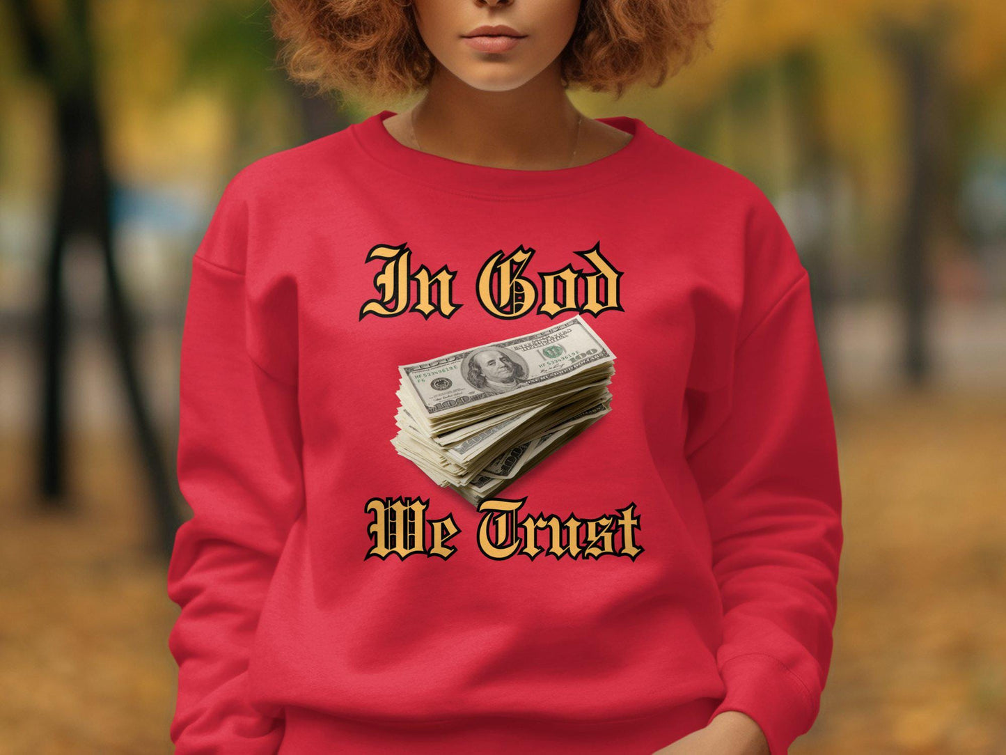 In God We Trust T-Shirt, Money Stack Graphic Tee, Unique Design Shirt, Trendy Casual Wear, Spiritual Fashion Statement, Gift Idea
