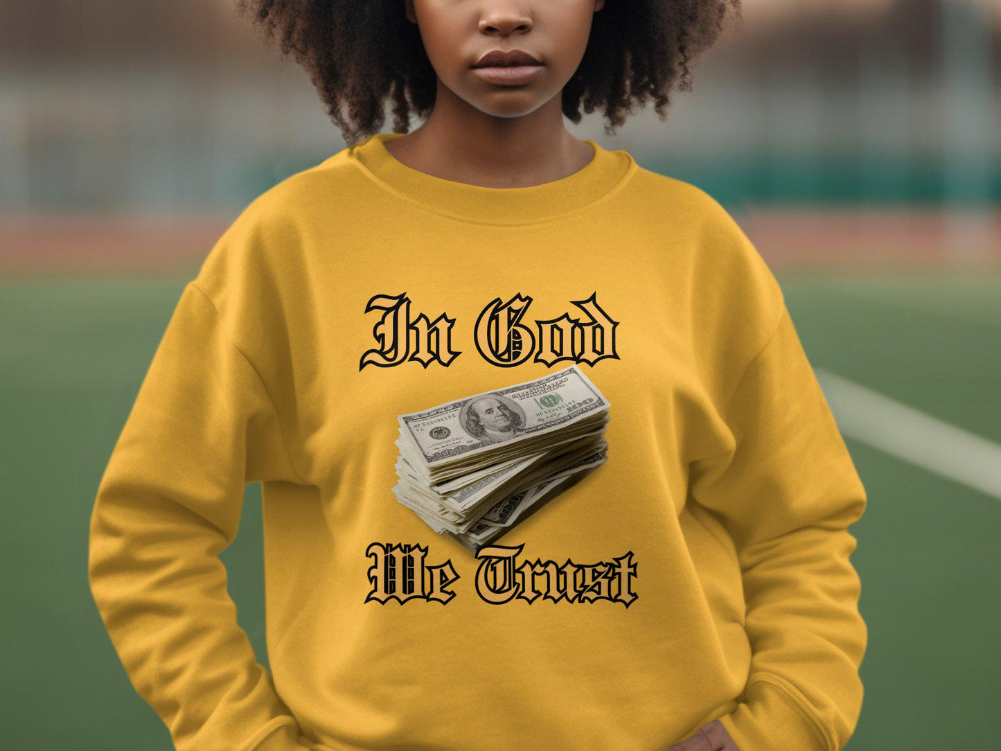 In God We Trust T-Shirt, Money Stack Graphic Tee, Unique Design Shirt, Trendy Casual Wear, Spiritual Fashion Statement, Gift Idea